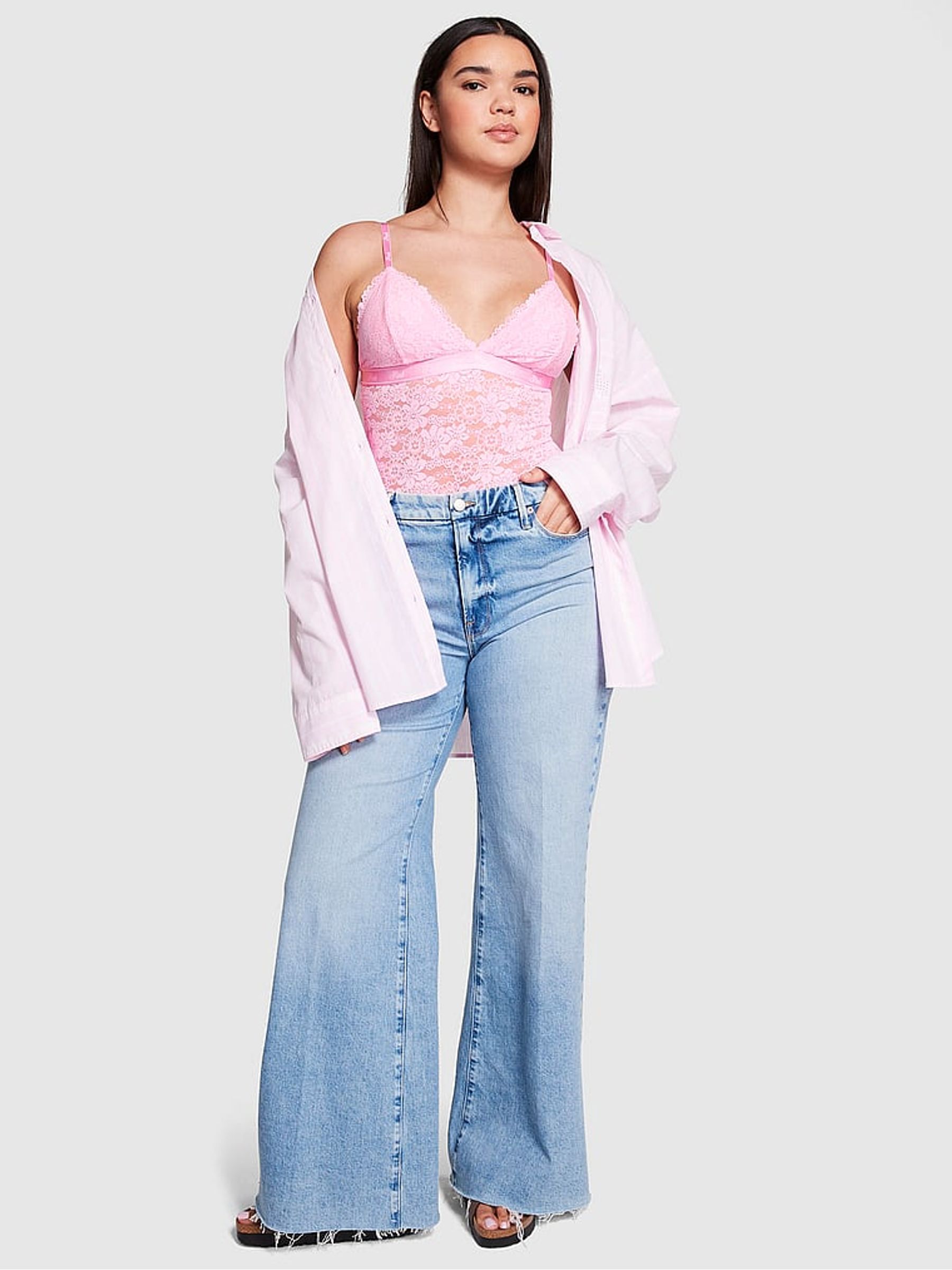 Pink Bubble Infinity Lace Sleep Bodysuit - Image 3 of 4