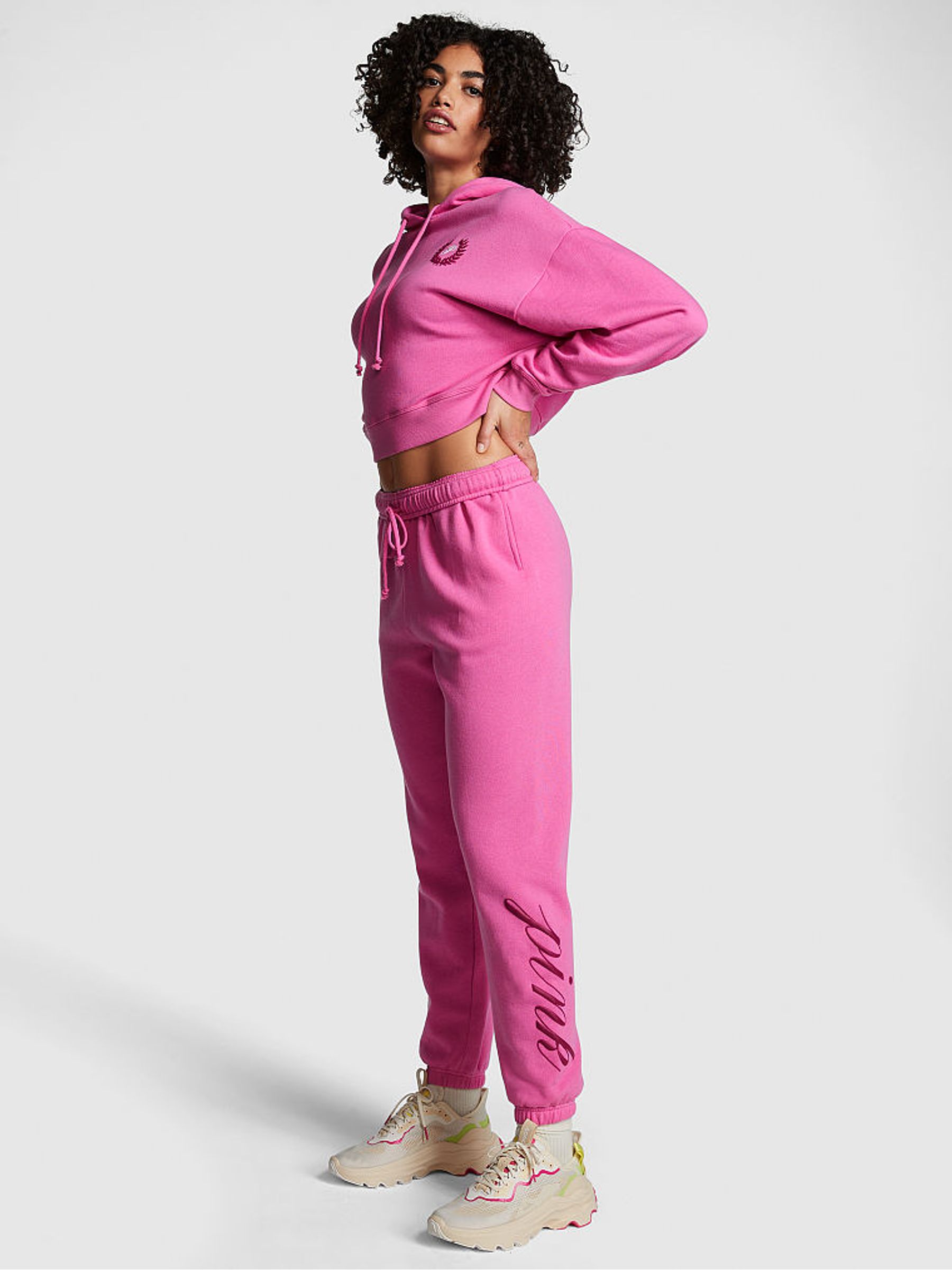 Sizzling Strawberry Pink Cuffed Jogger - Image 1 of 3