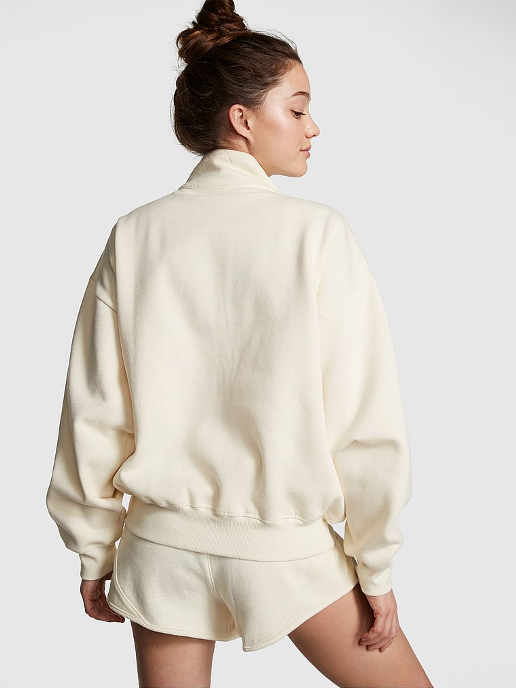 Wildflower Creamer White Fleece Full Zip Jacket - Image 2 of 4