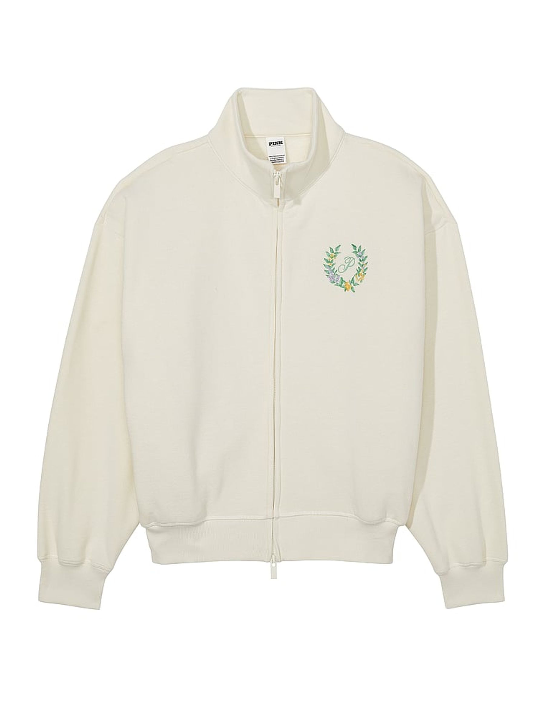 Wildflower Creamer White Fleece Full Zip Jacket - Image 4 of 4