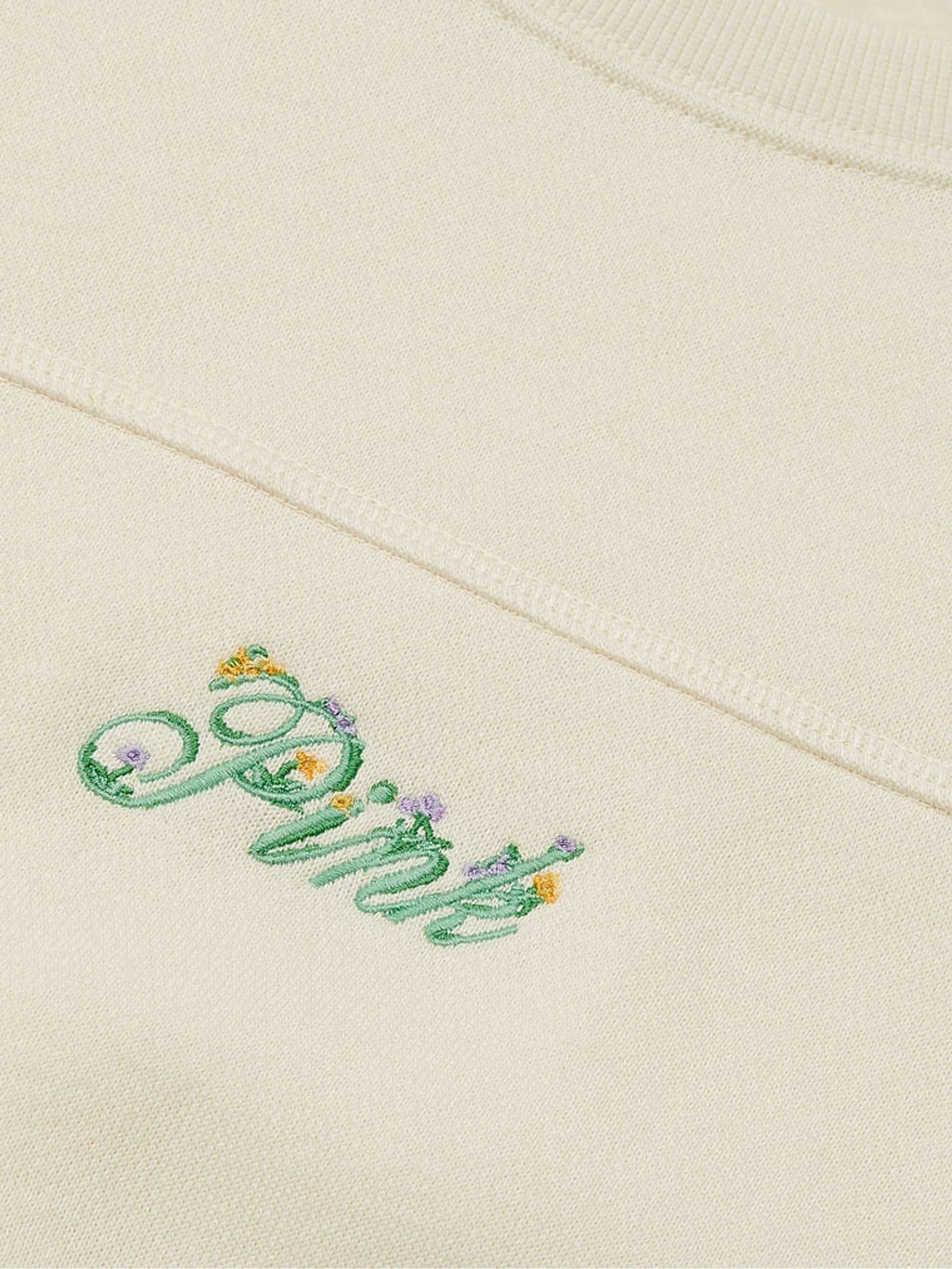 Wildflower Creamer White Fleece Crewneck Sweatshirt - Image 3 of 4