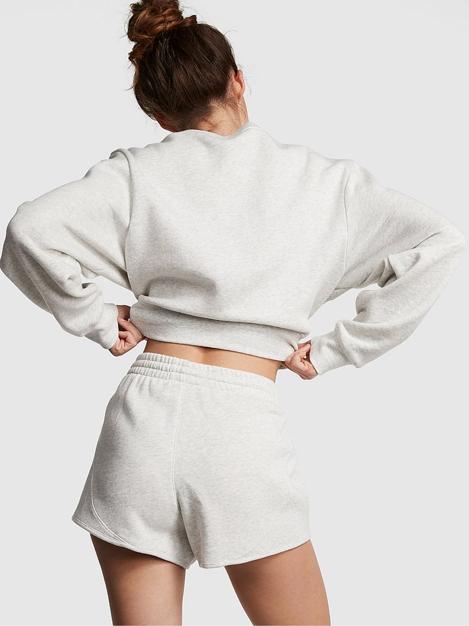 Wildflower Heather Stone Grey Fleece Crewneck Sweatshirt - Image 2 of 4