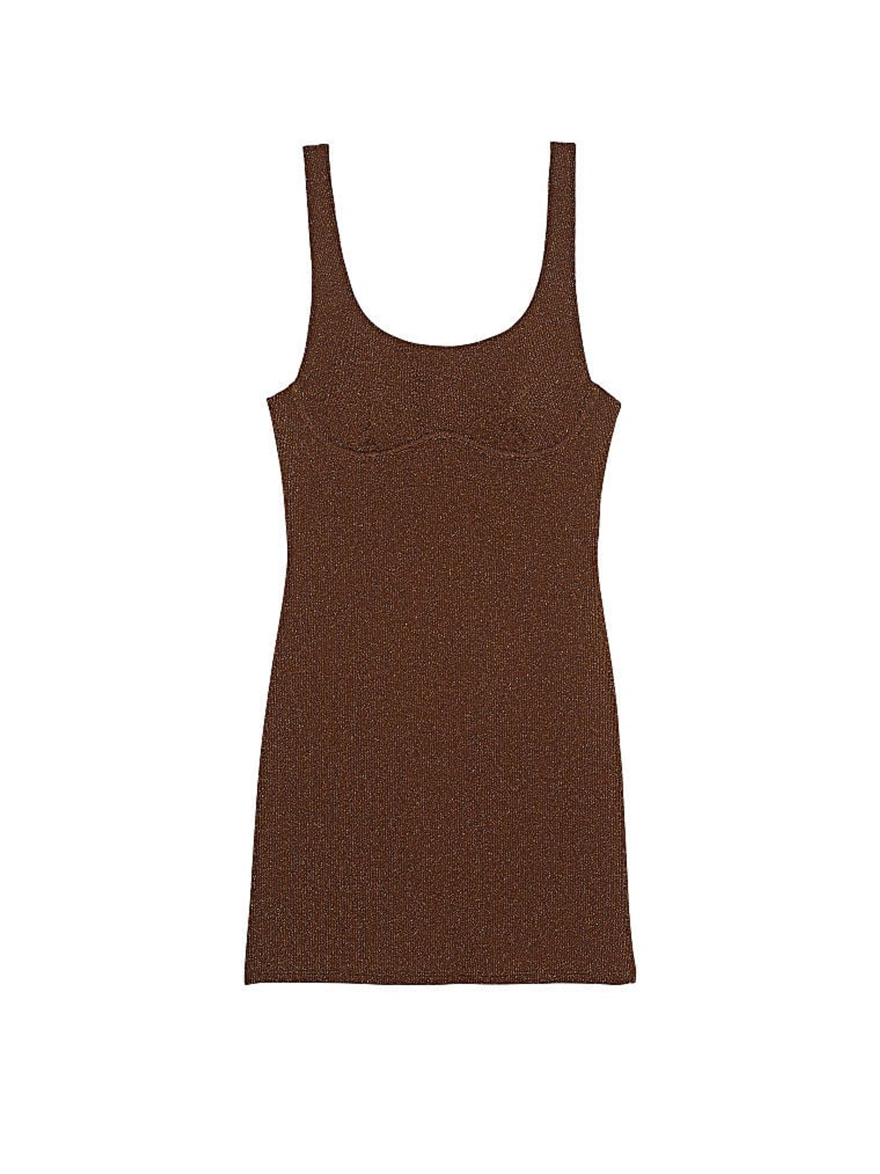 Ganache Brown Shimmer Swim Dress - Image 3 of 4