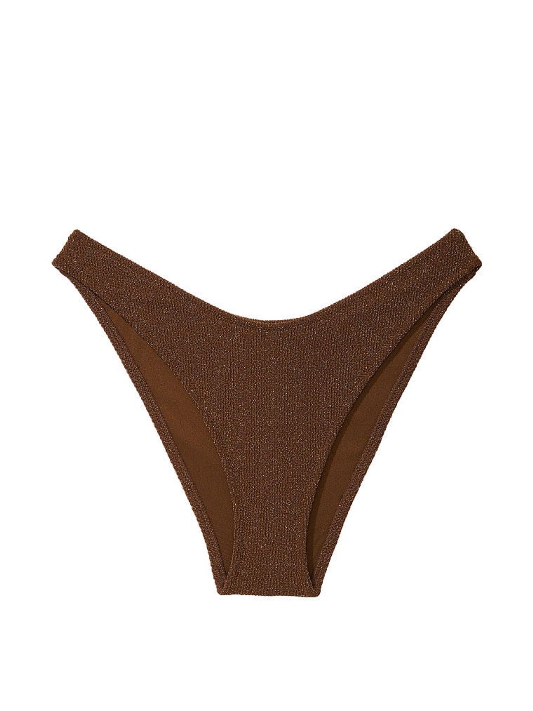 Ganache Brown Shimmer Brazilian Bikini Bottom - Image 3 of 3