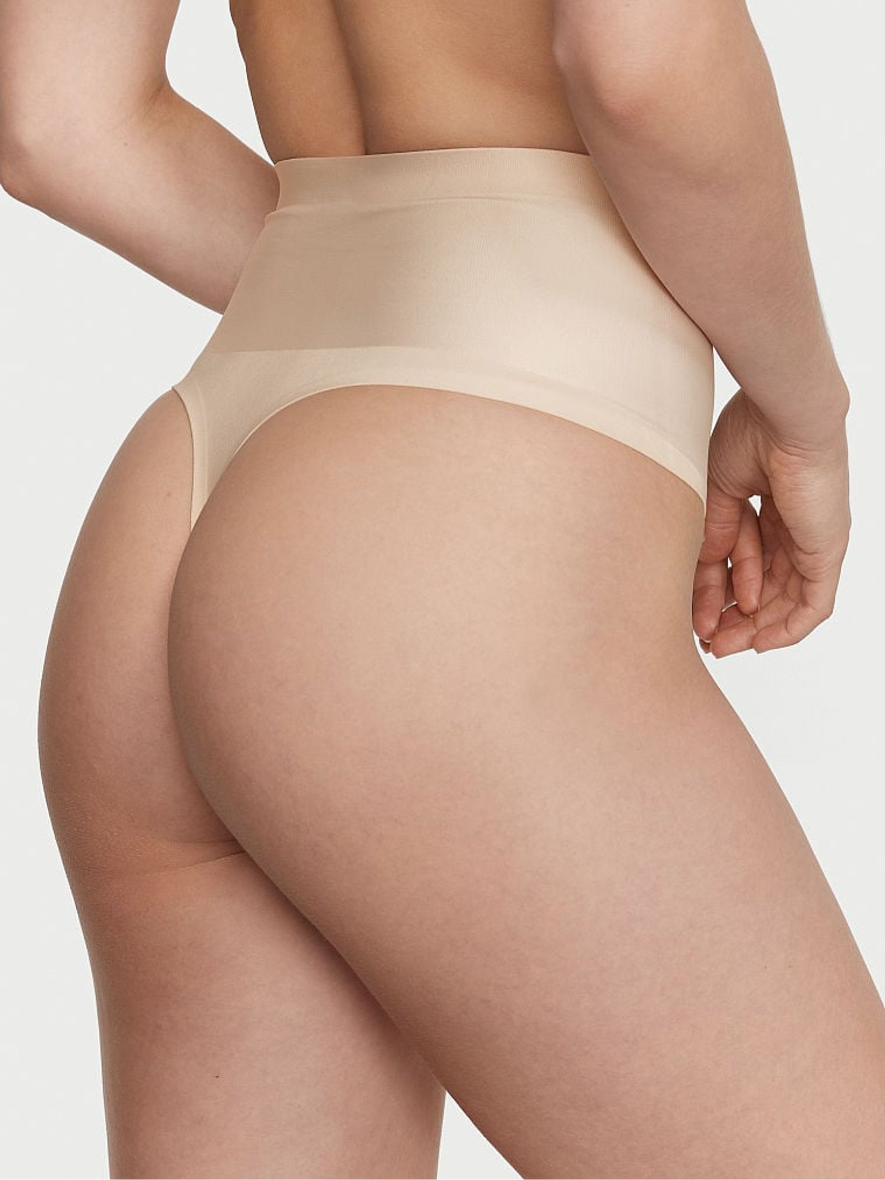 Marzipan Nude Smooth Thong Smoothing Shimmer Shaping Knickers - Image 2 of 5