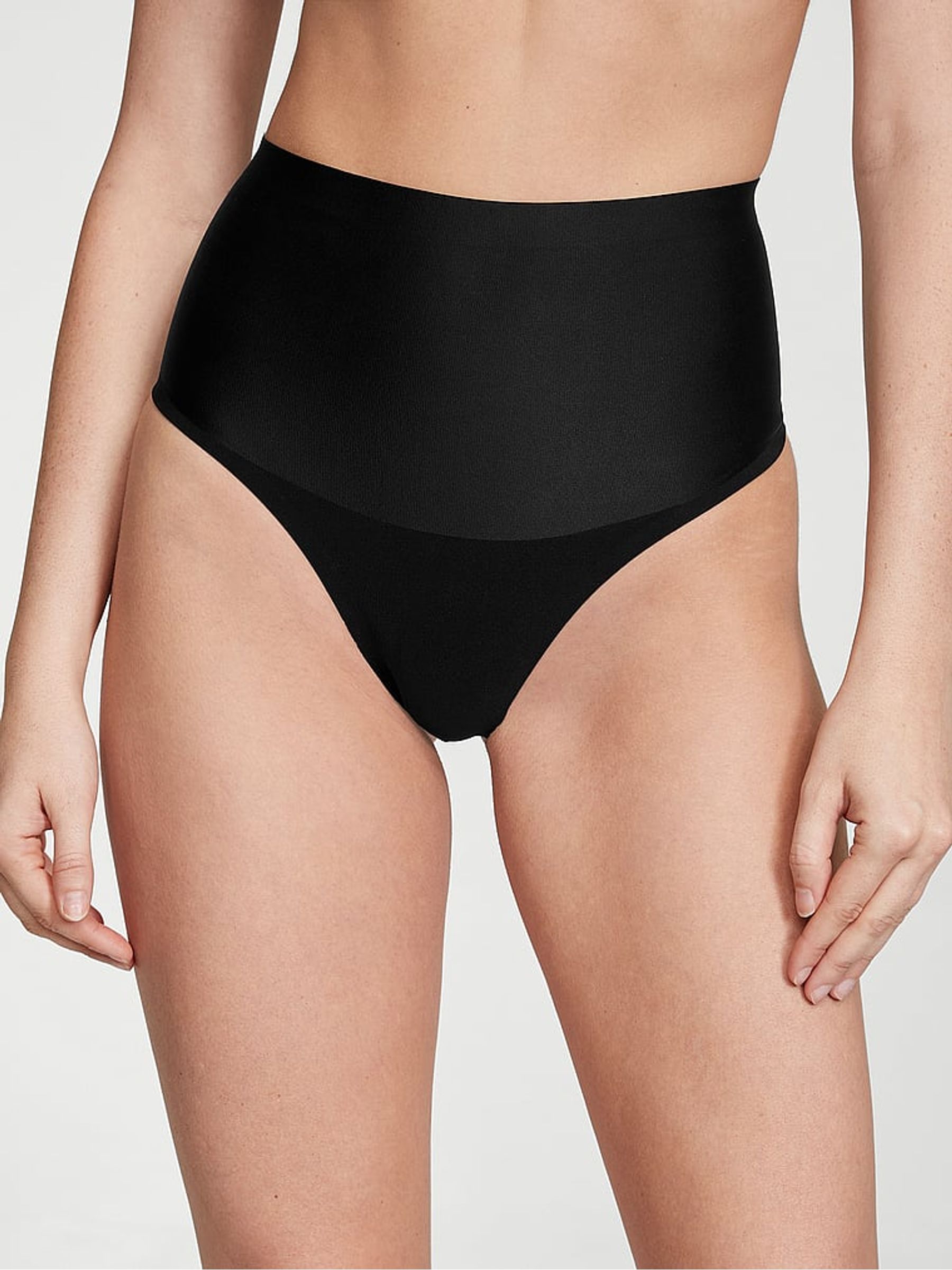 Black Smooth Thong Shaping Knickers - Image 1 of 3