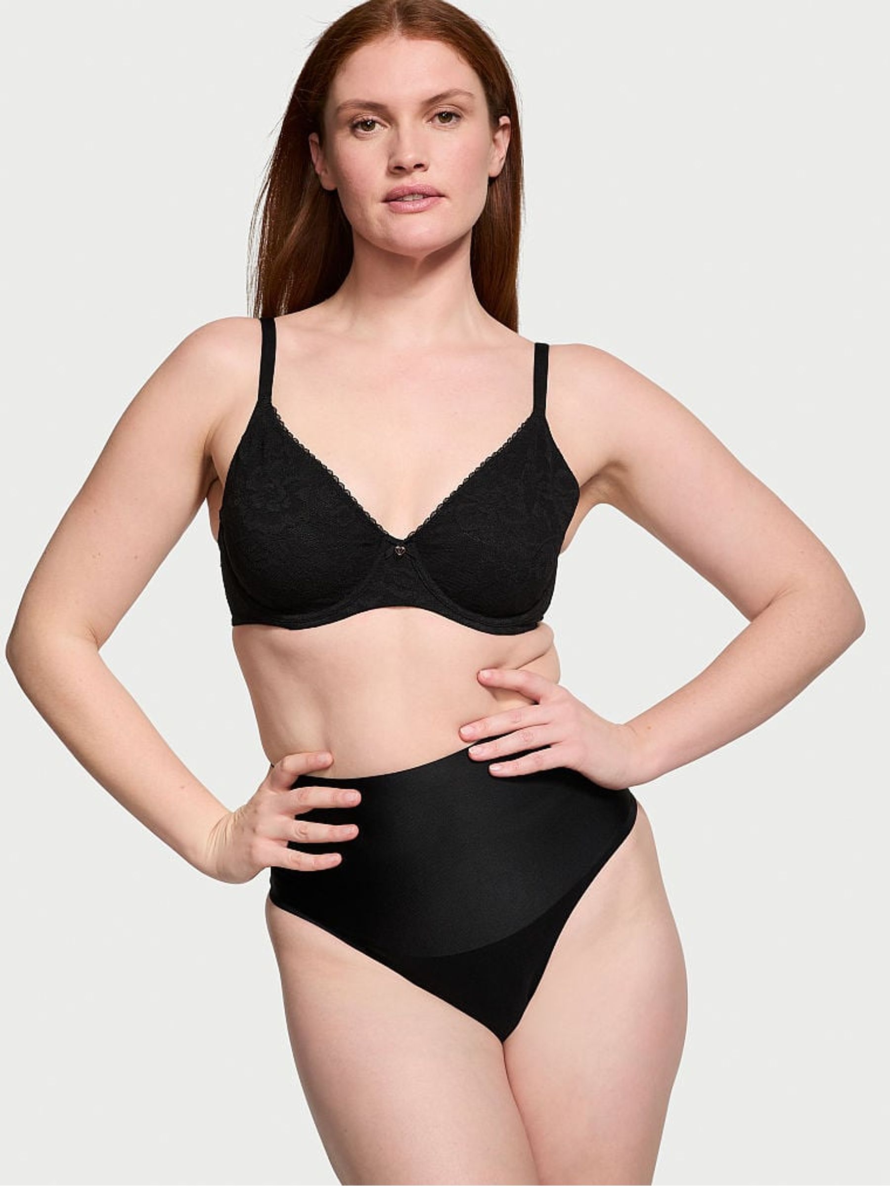Black Smooth Thong Shaping Knickers - Image 2 of 3