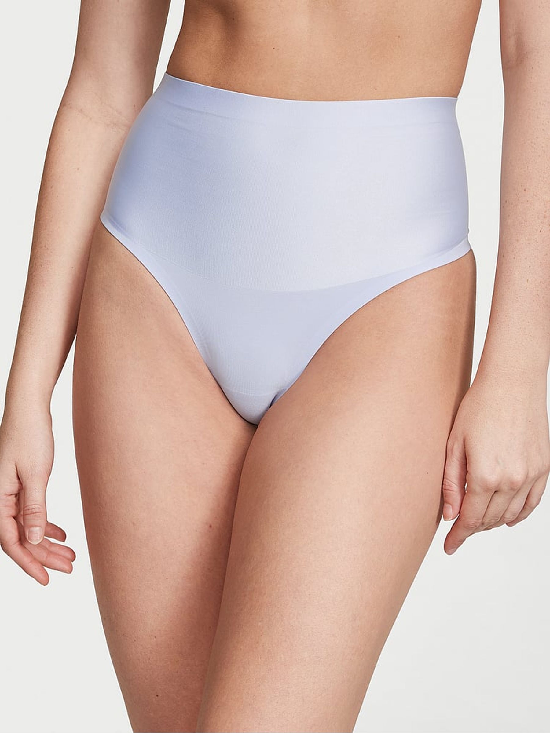 Blue Crescent Smooth Thong Shaping Knickers - Image 1 of 5