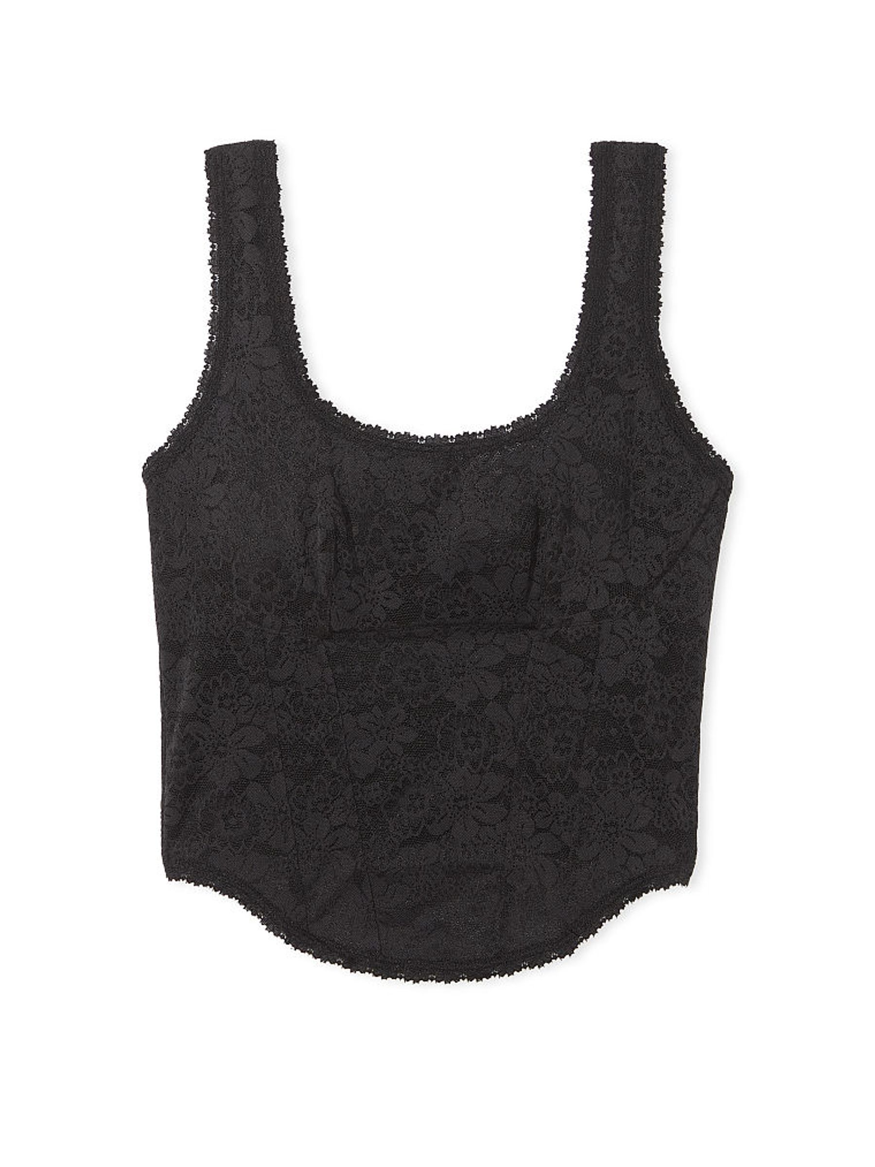 Pure Black Lace Corset Bra - Image 3 of 4