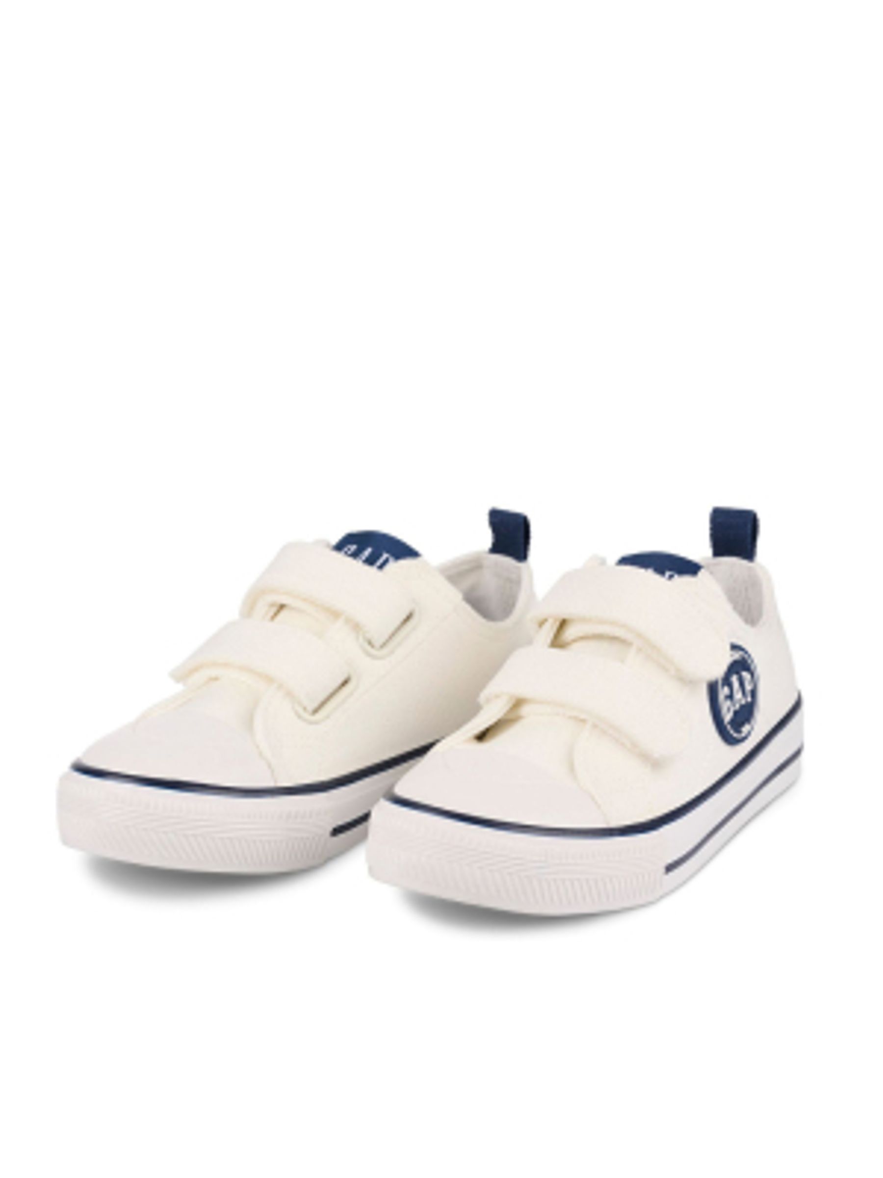 White/Navy Blue Houston Low Top Trainers - Kids - Image 1 of 5