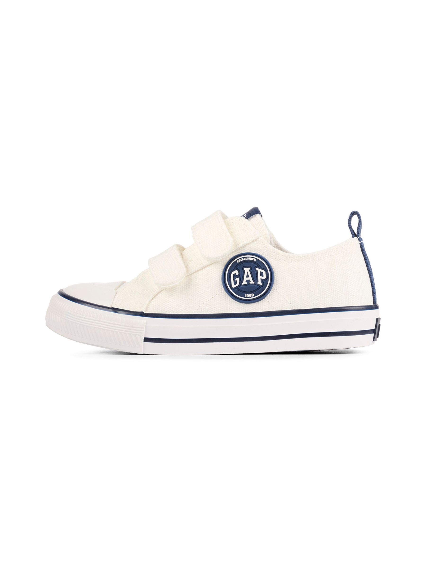 White/Navy Blue Houston Low Top Trainers - Kids - Image 2 of 5
