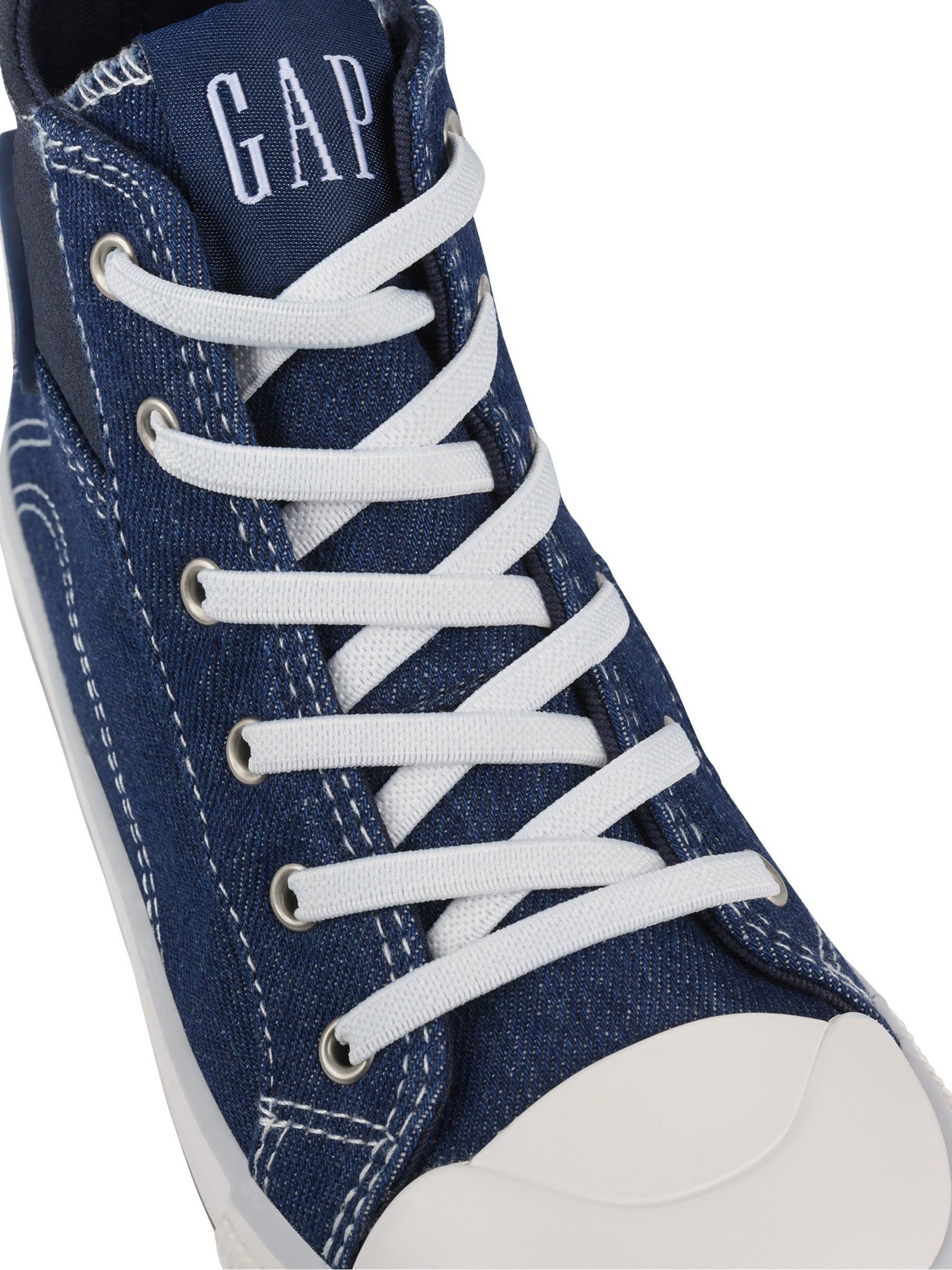Navy Blue Houston Denim High Top Trainers -  Kids - Image 3 of 3