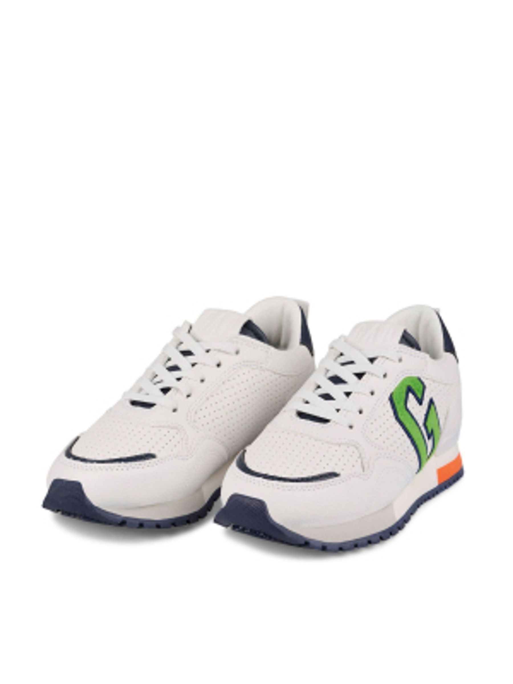 White/Green New York Low Top Colourblock Trainers - Kids - Image 1 of 5