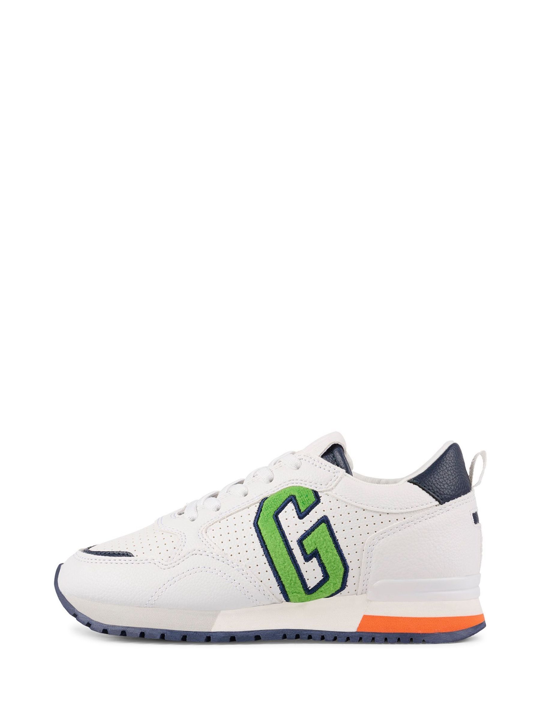 White/Green New York Low Top Colourblock Trainers - Kids - Image 3 of 5