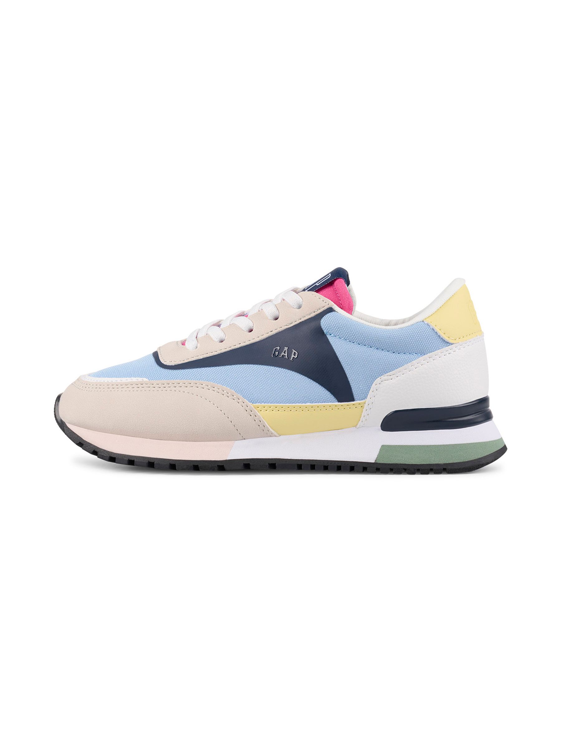 Blue/Neutral Colourblock New York Low Top Trainers - Image 2 of 5