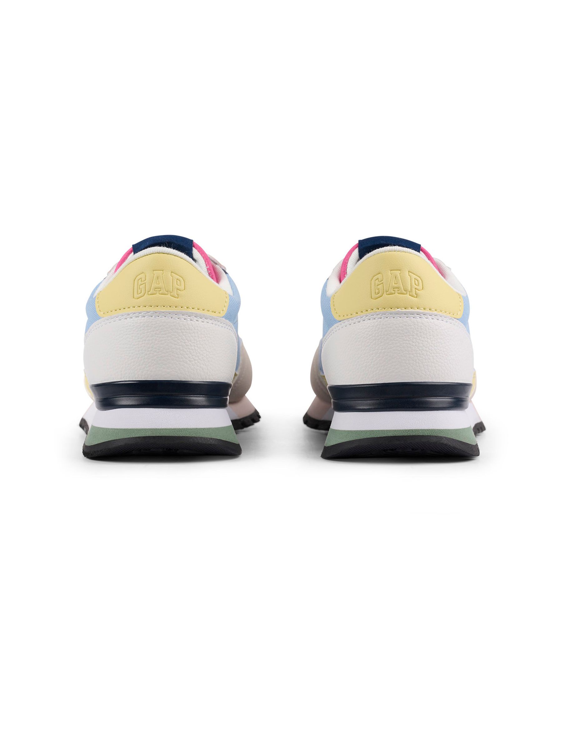 Blue/Neutral Colourblock New York Low Top Trainers - Image 3 of 5