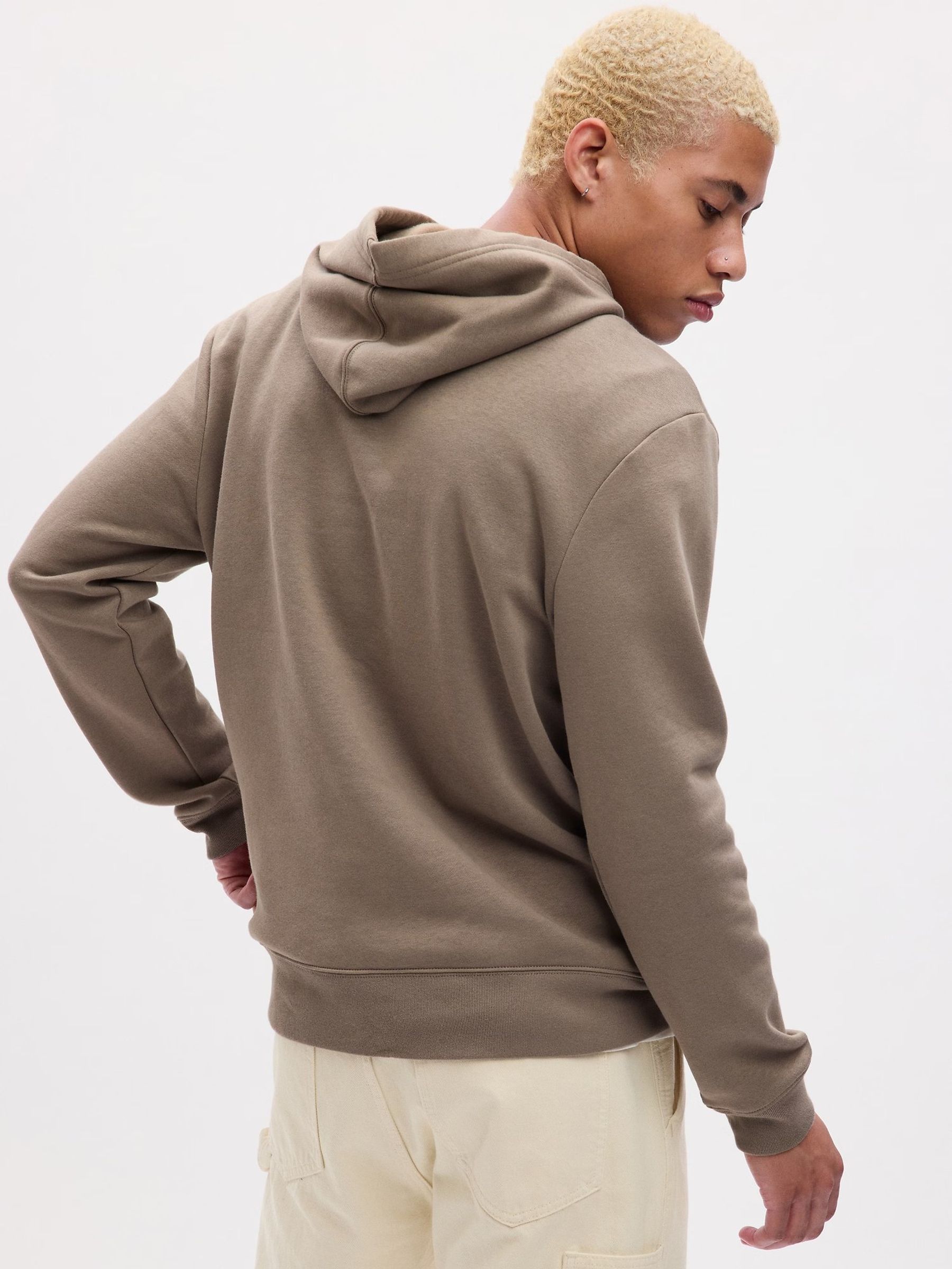 Light Brown Logo Hoodie - Image 2 of 3