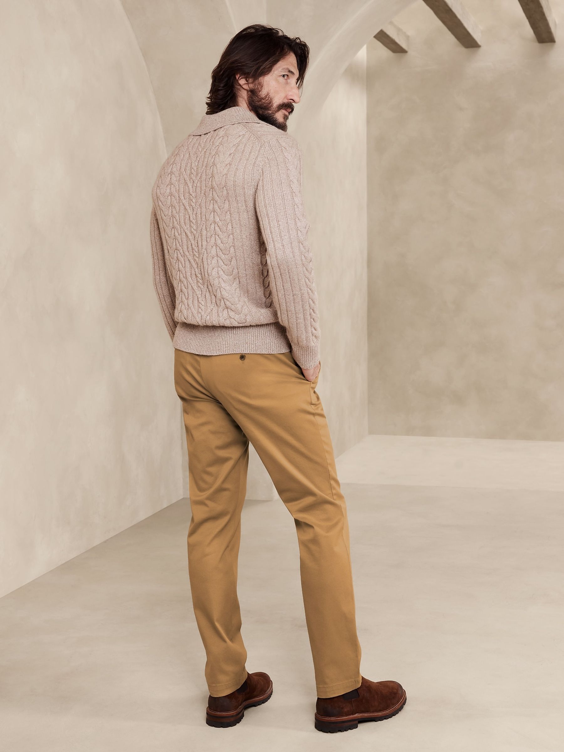 Banana Republic Brown Slim Rapid Movement Chinos - Image 2 of 4