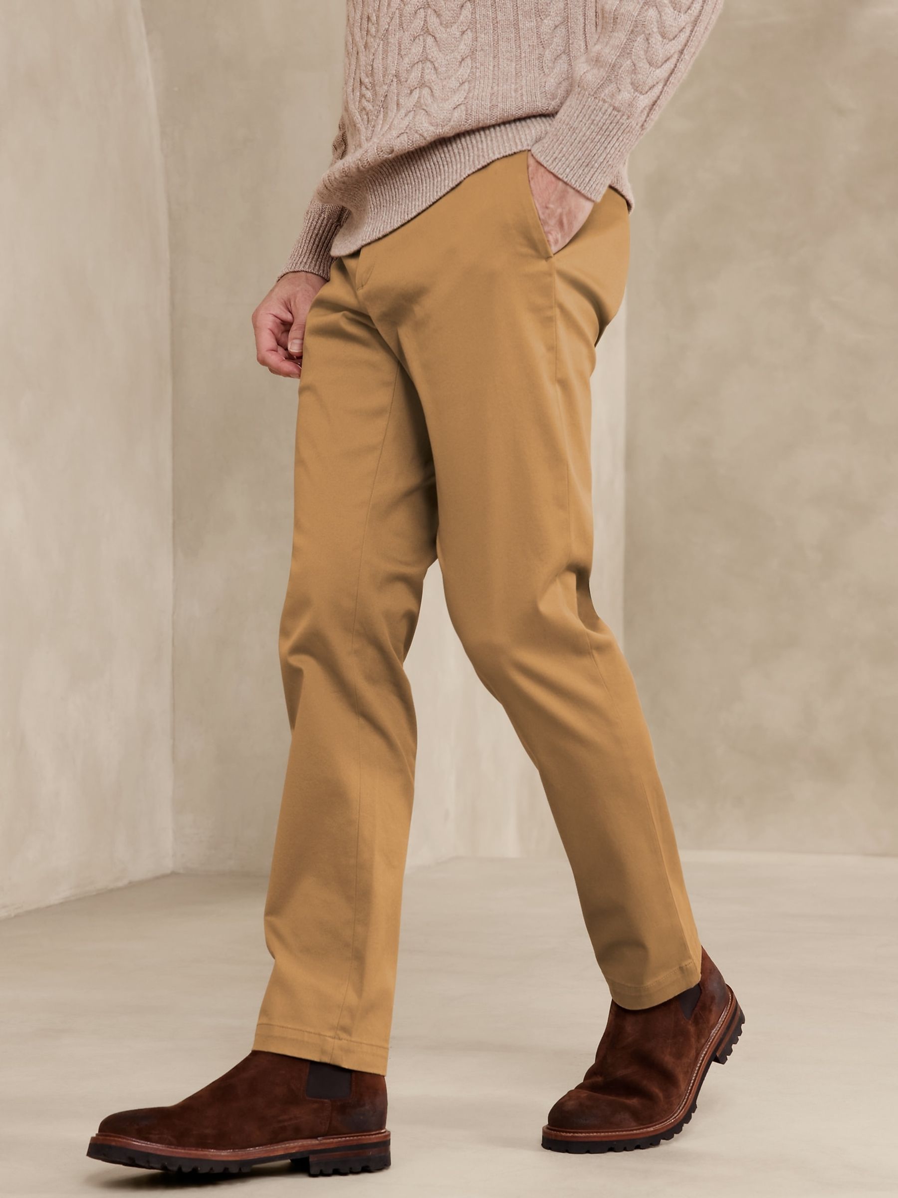 Banana Republic Brown Slim Rapid Movement Chinos - Image 3 of 4