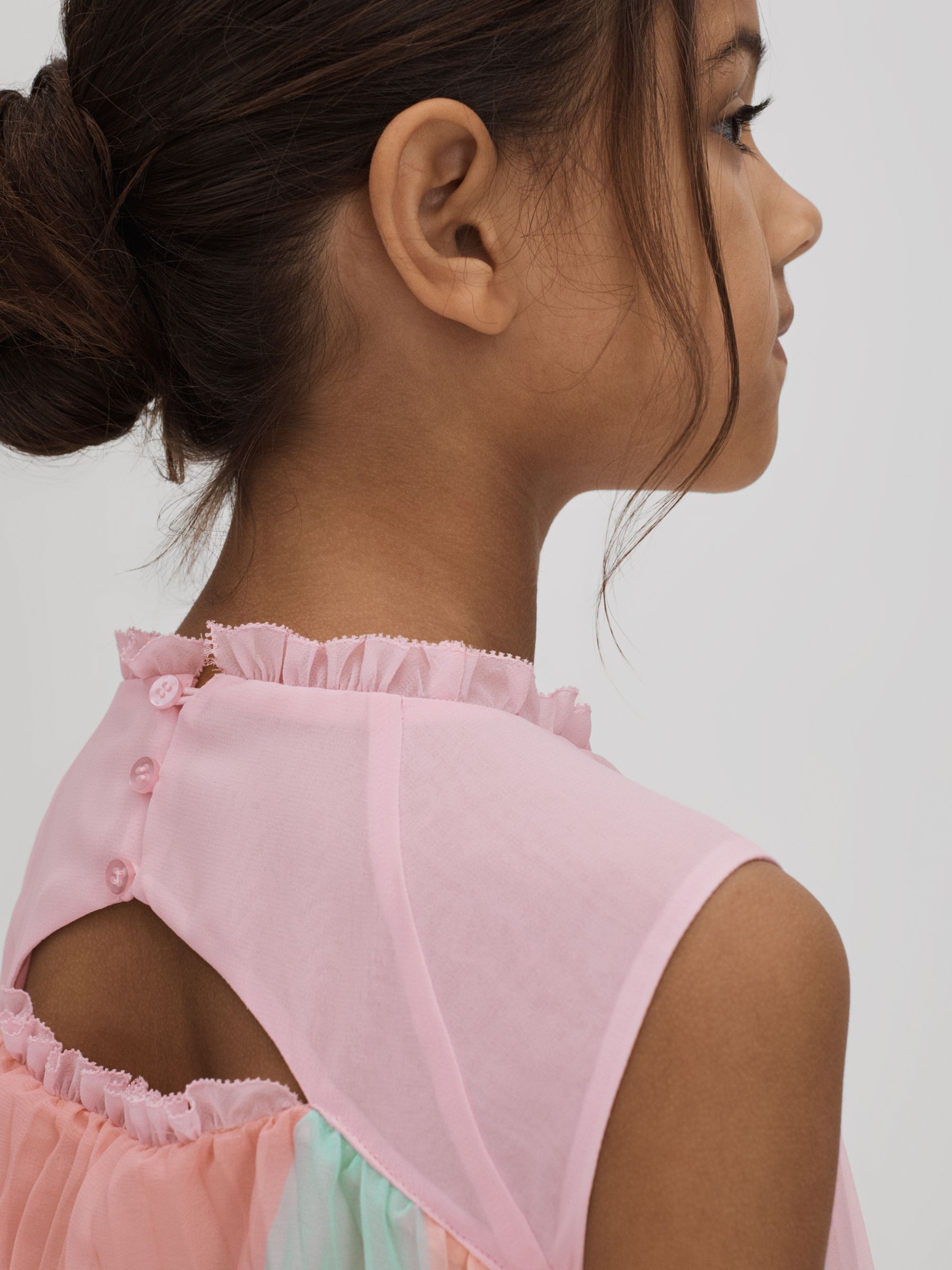 Senior Pleated Ruffle Dress in Multi - Image 4 of 7