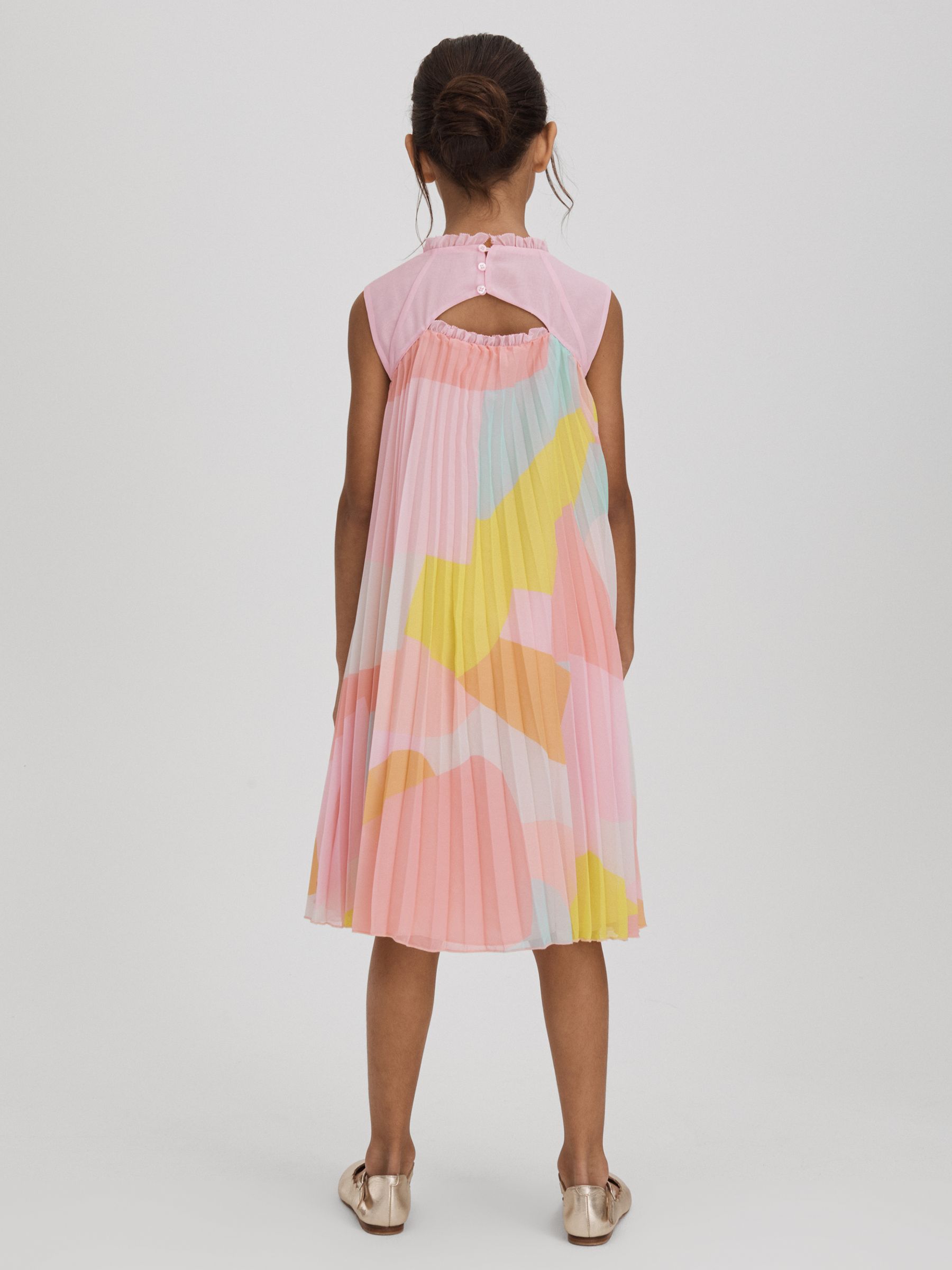 Senior Pleated Ruffle Dress in Multi - Image 6 of 7