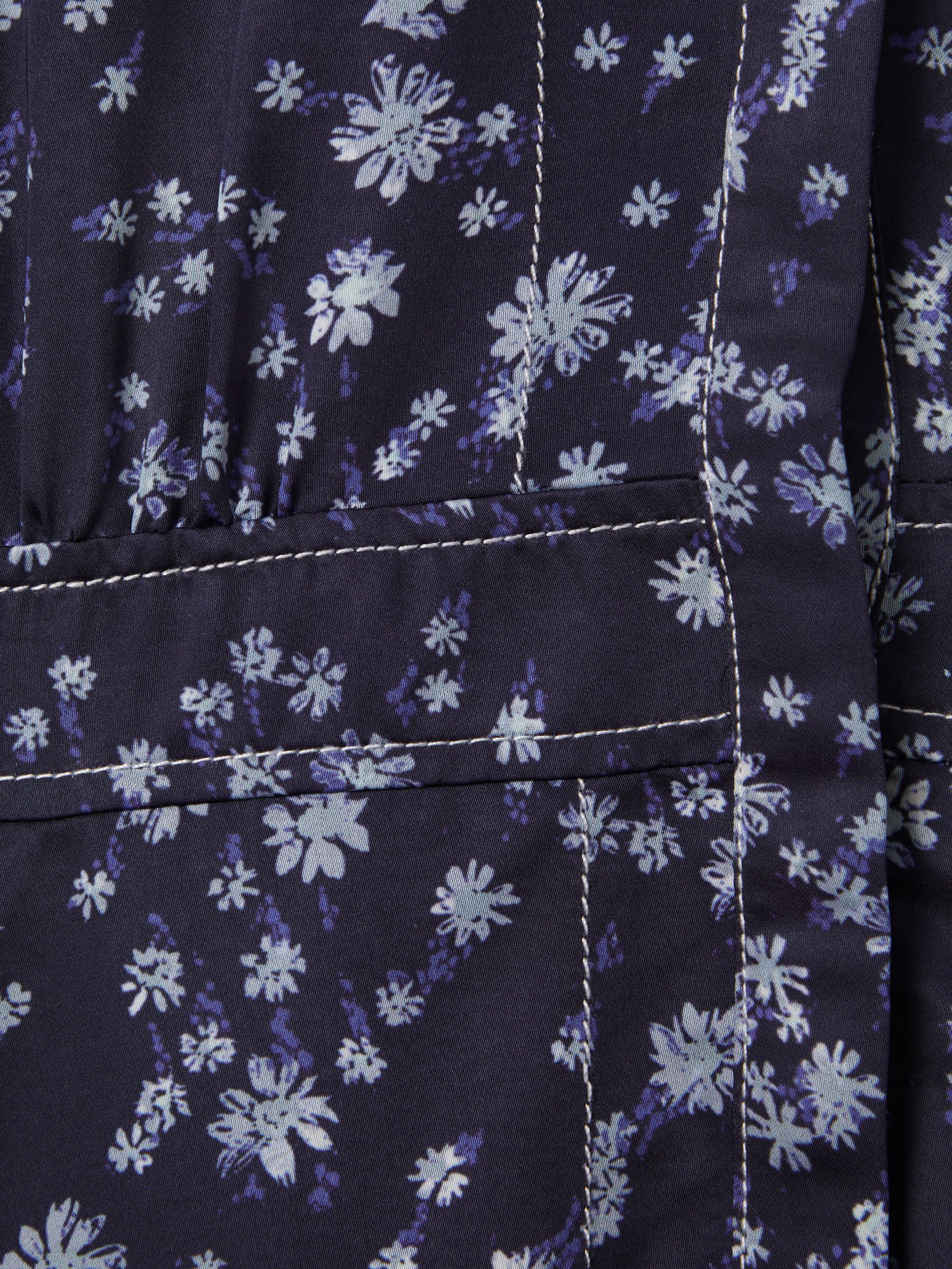 4-9 yrs Printed Puff Sleeve Dress in Navy Print - Image 6 of 6