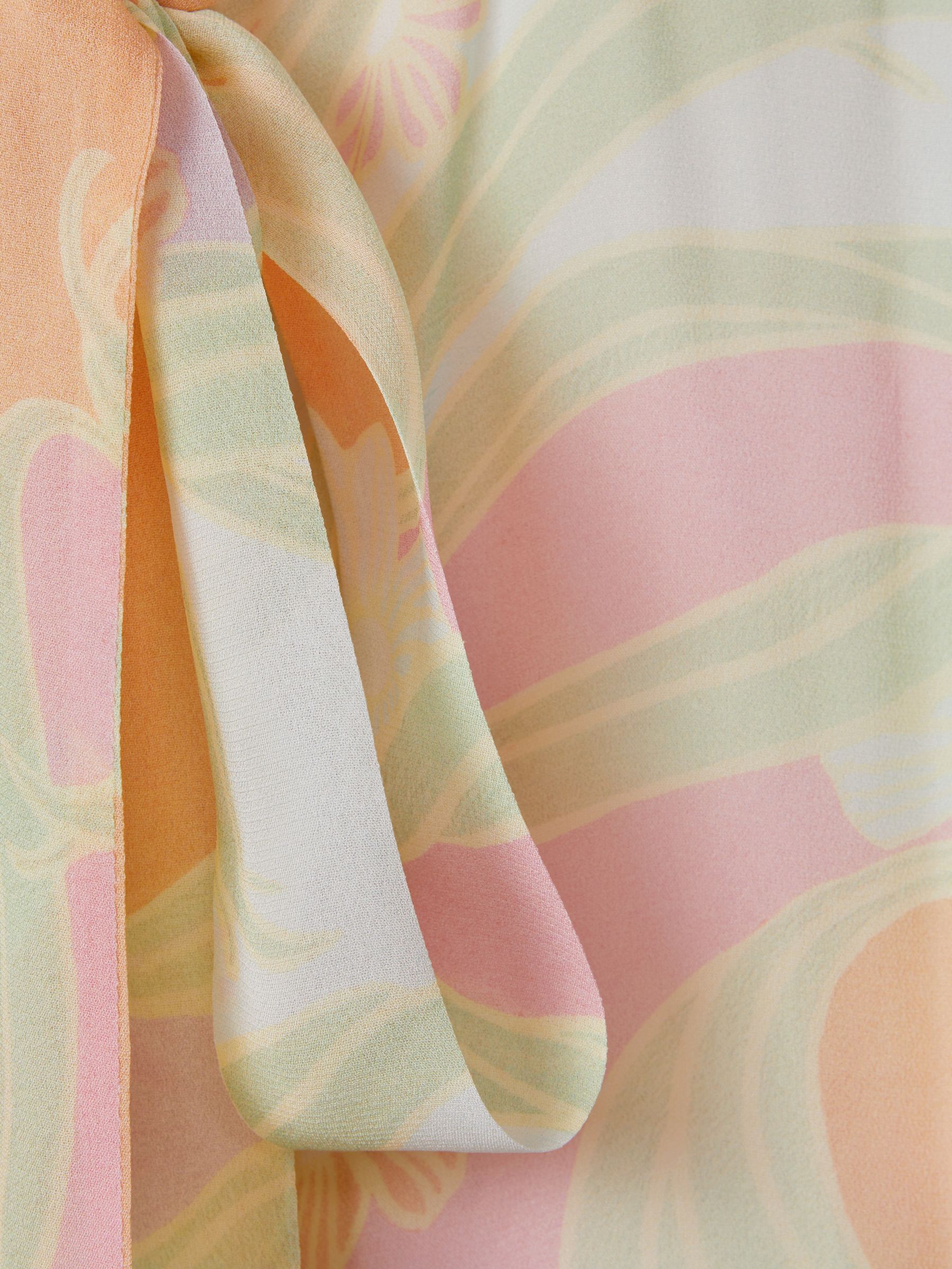 Florere Printed Tie Neck Top in Multi - Image 6 of 6
