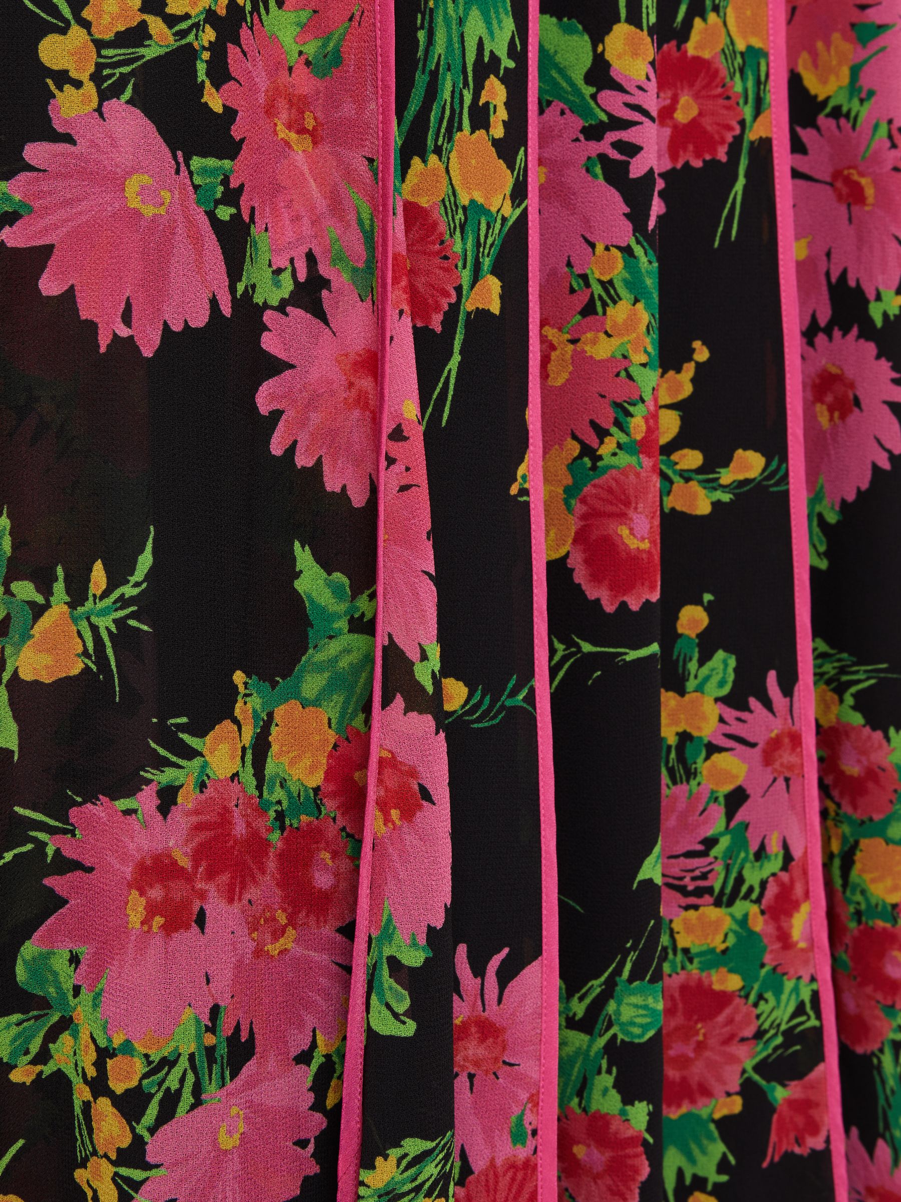 Florere Printed Panel Midi Dress in Pink/Black - Image 7 of 7
