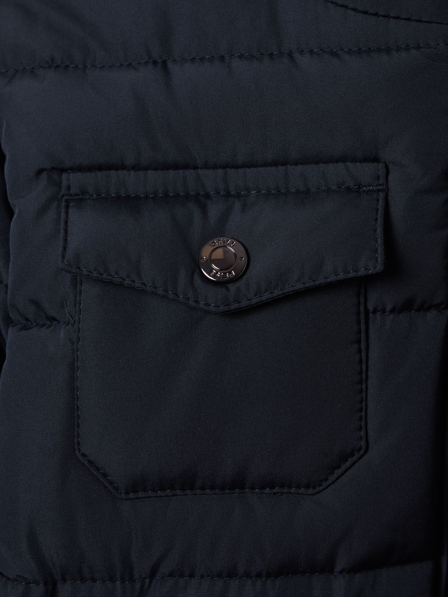 13-14 yrs Padded Faux Fur Coat in Navy - Image 6 of 6