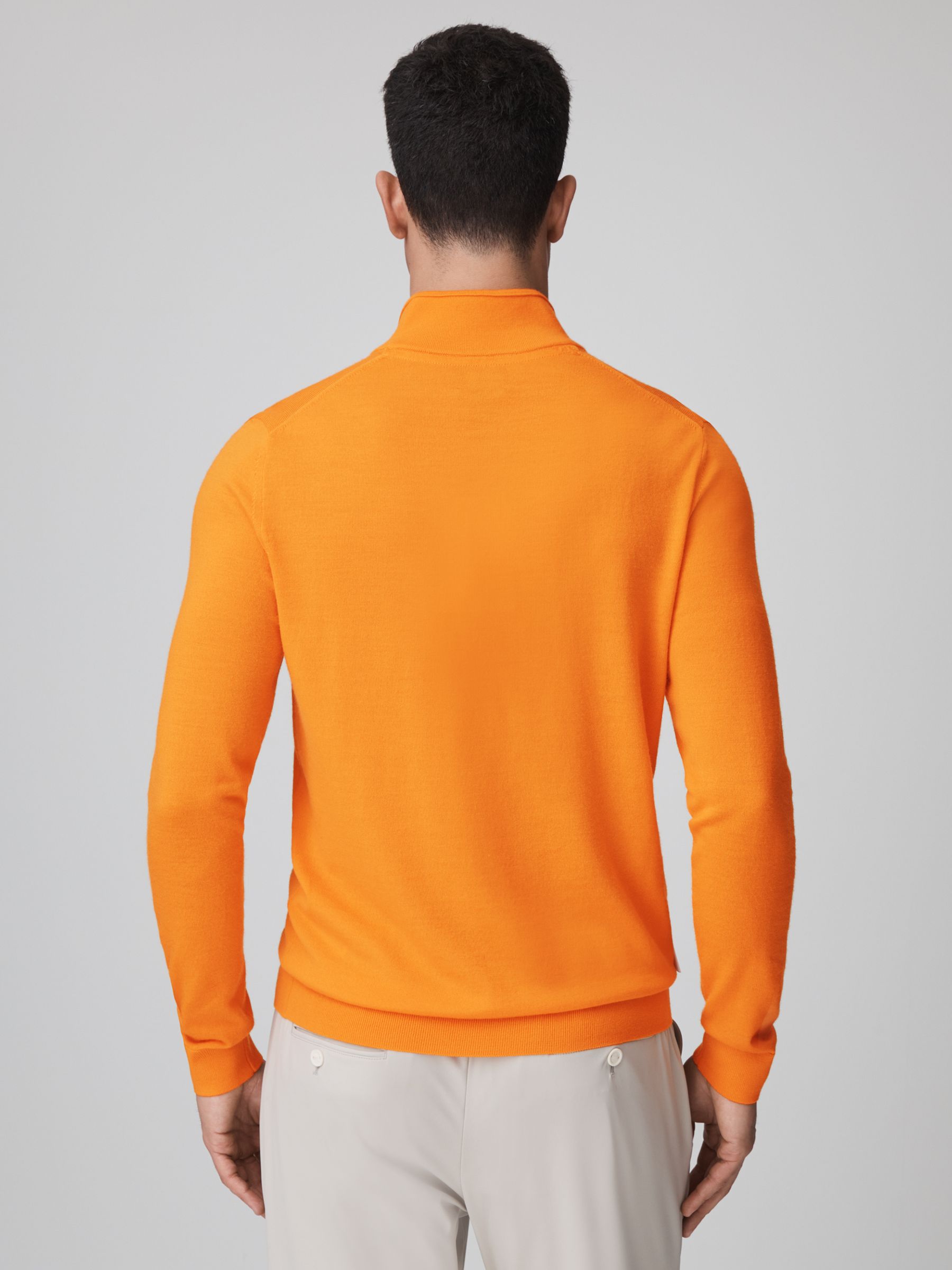 McLaren F1 Merino Half-Zip Funnel Neck Jumper in Papaya - Image 5 of 7