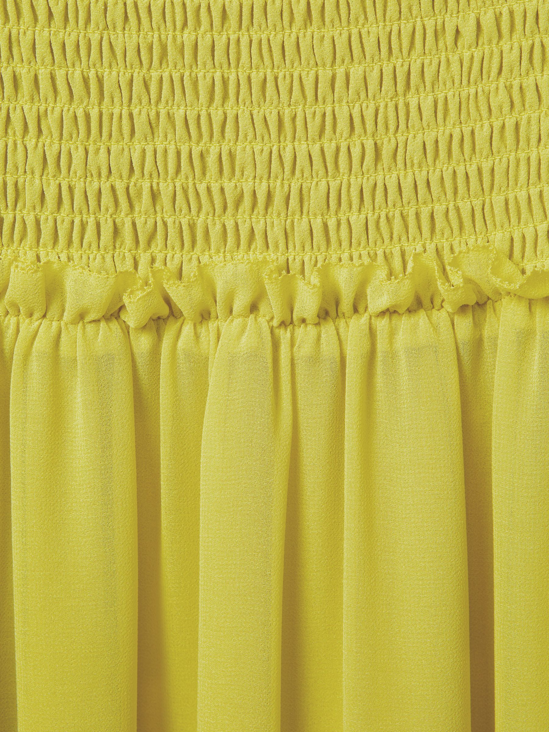 Florere Smocked Waist Midi Dress in Lime - Image 6 of 6