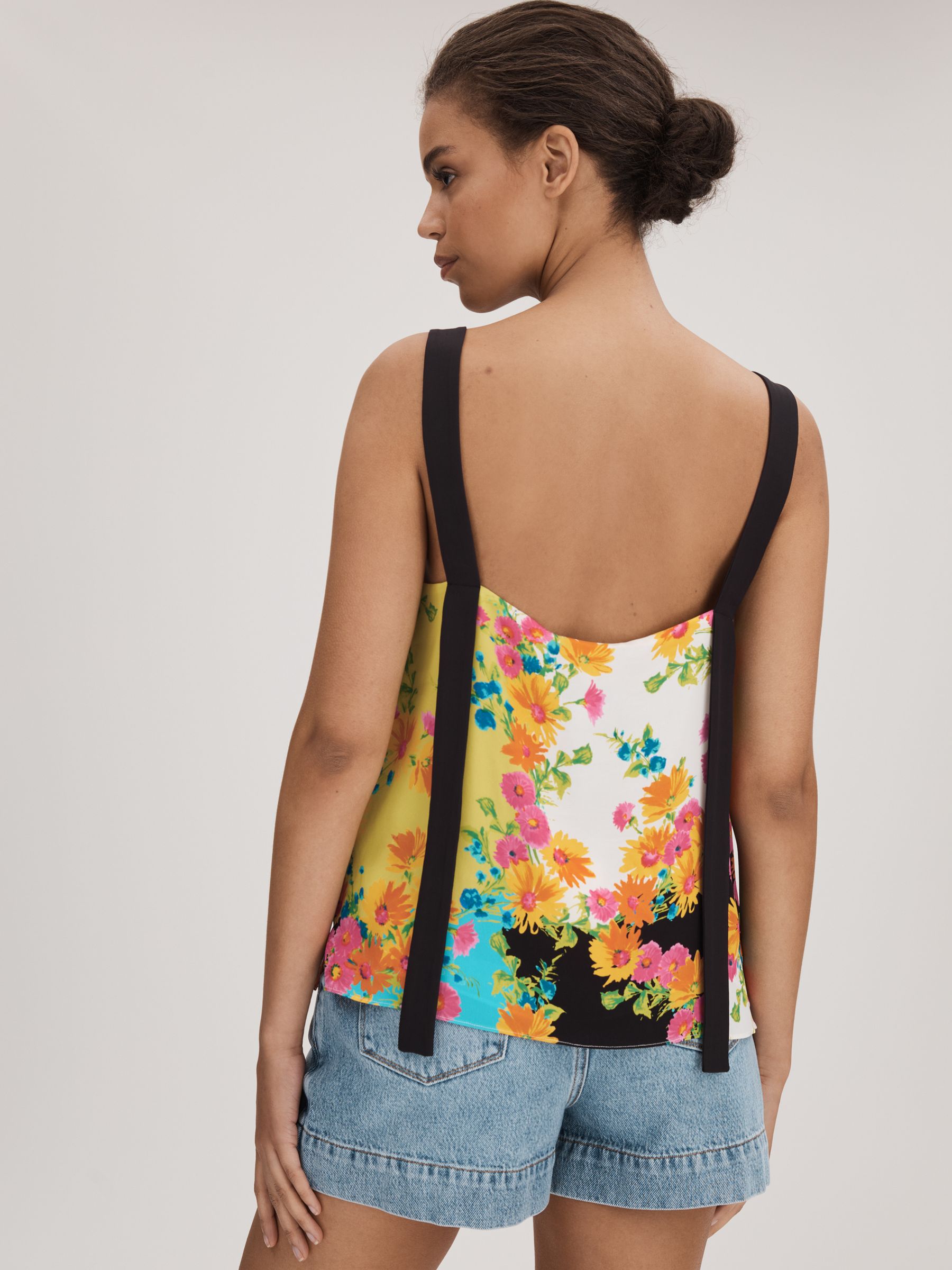 Florere Printed Square Neck Cami in Multi - Image 4 of 6