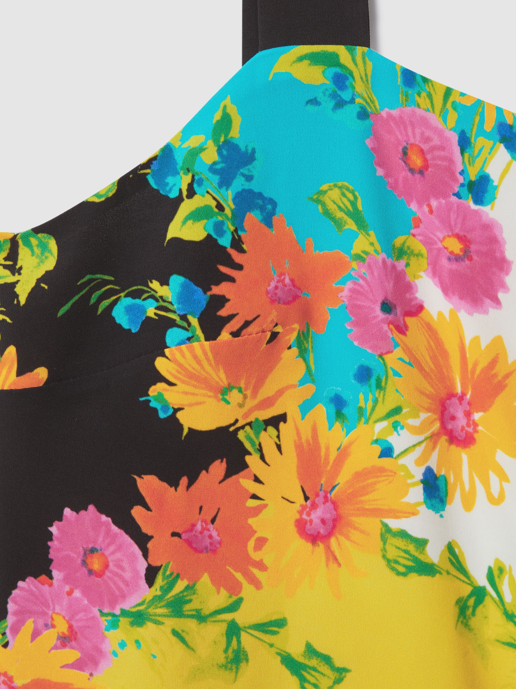 Florere Printed Square Neck Cami in Multi - Image 6 of 6