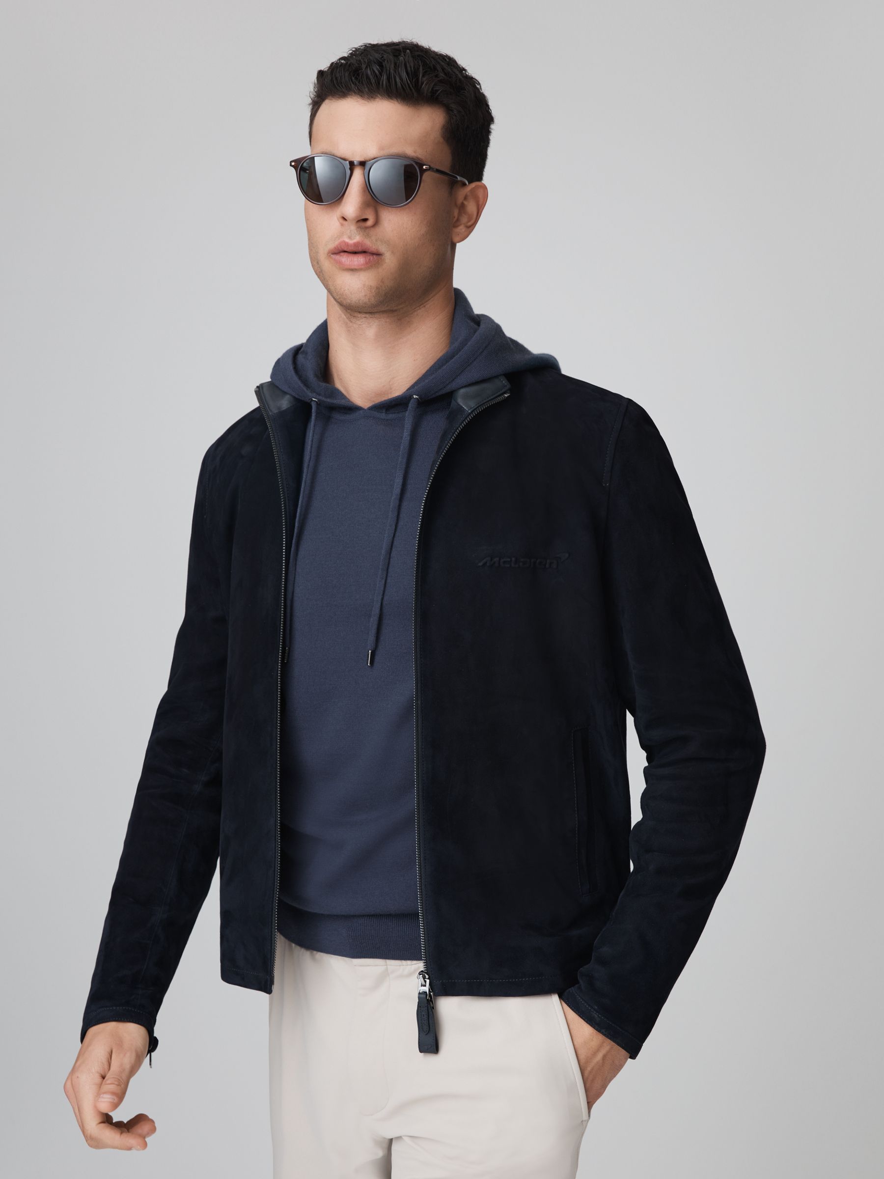 McLaren F1 Merino Wool Hoodie in Airforce Blue - Image 6 of 9