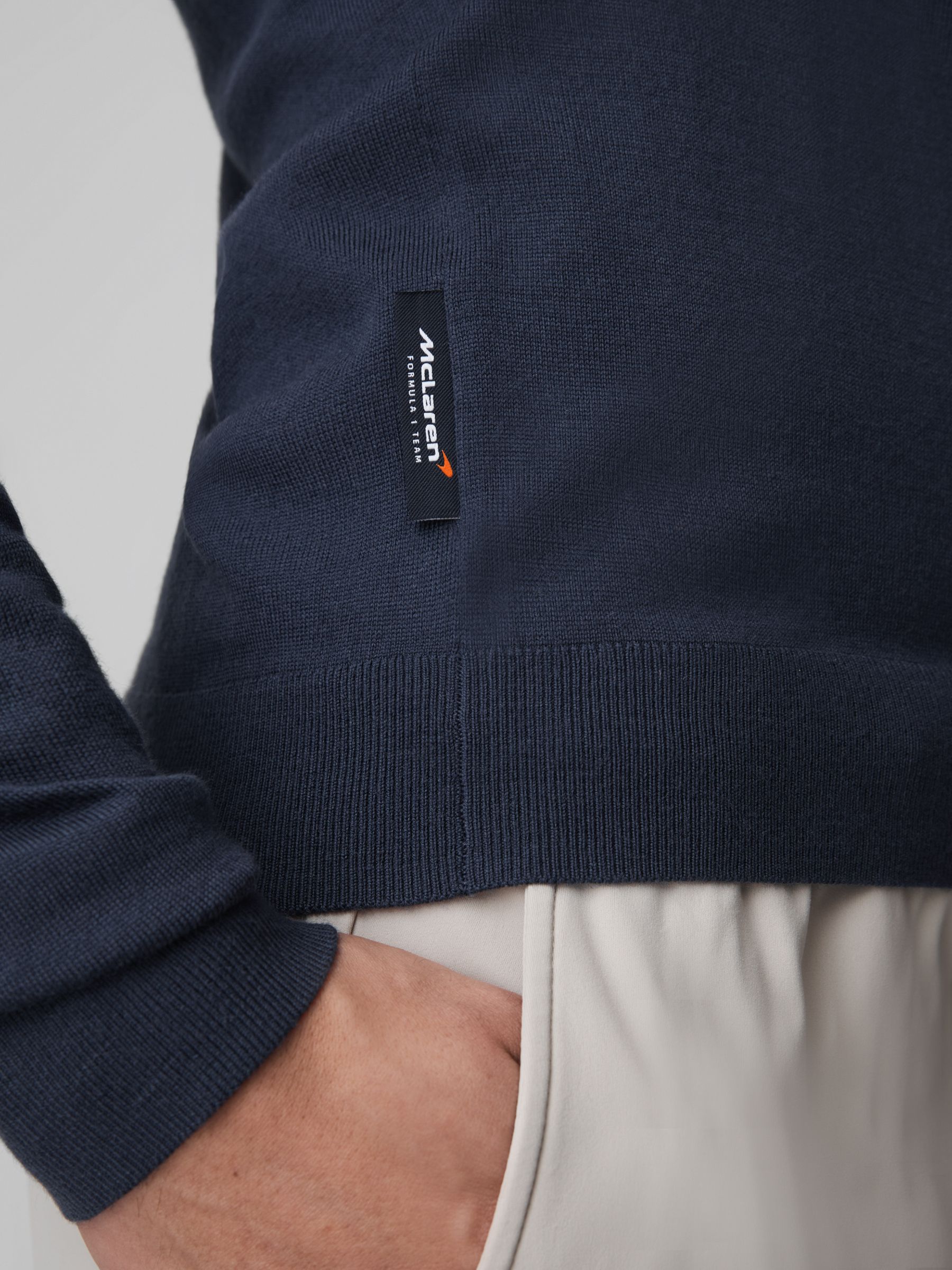 McLaren F1 Merino Wool Hoodie in Airforce Blue - Image 7 of 9