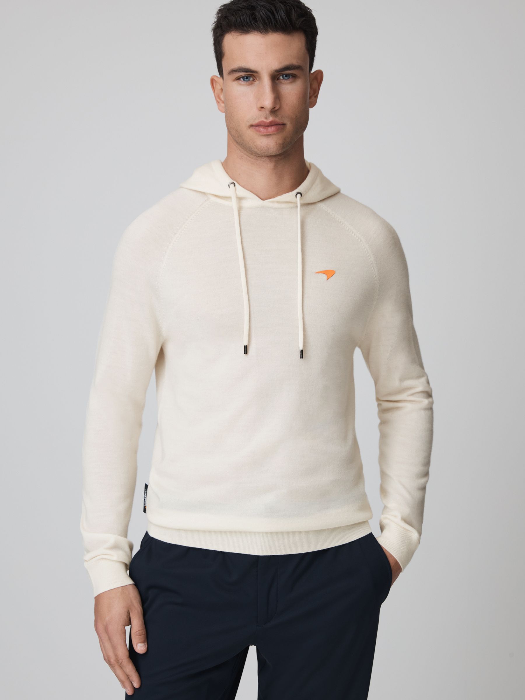 McLaren F1 Merino Wool Hoodie in Bianco - Image 1 of 9