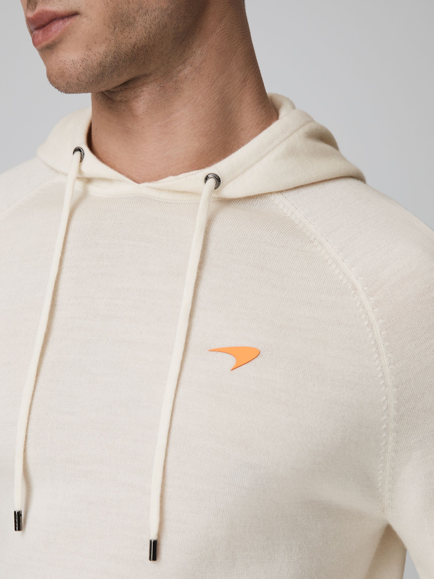 McLaren F1 Merino Wool Hoodie in Bianco - Image 4 of 9