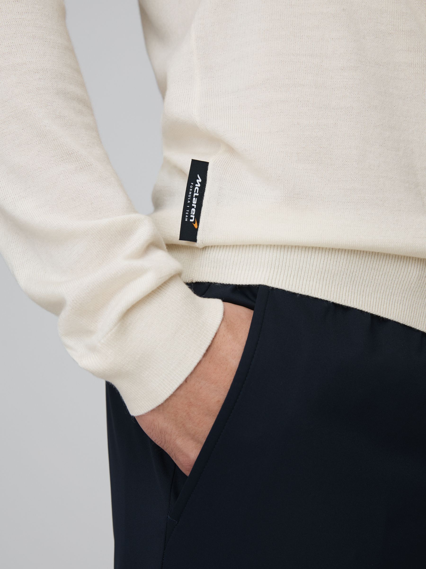 McLaren F1 Merino Wool Hoodie in Bianco - Image 7 of 9