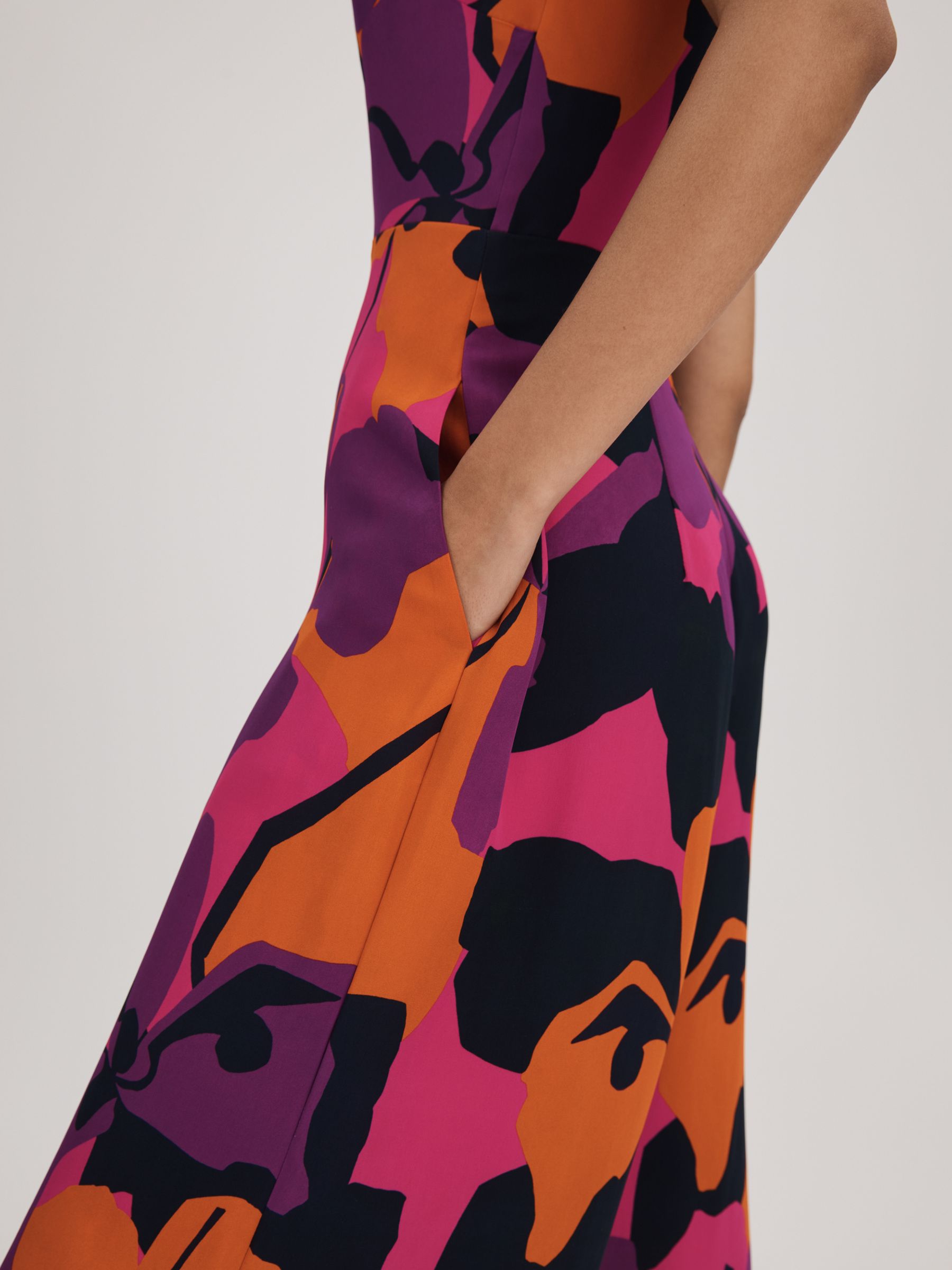 Florere Printed Wide Leg Jumpsuit in Pink/Orange - Image 4 of 6