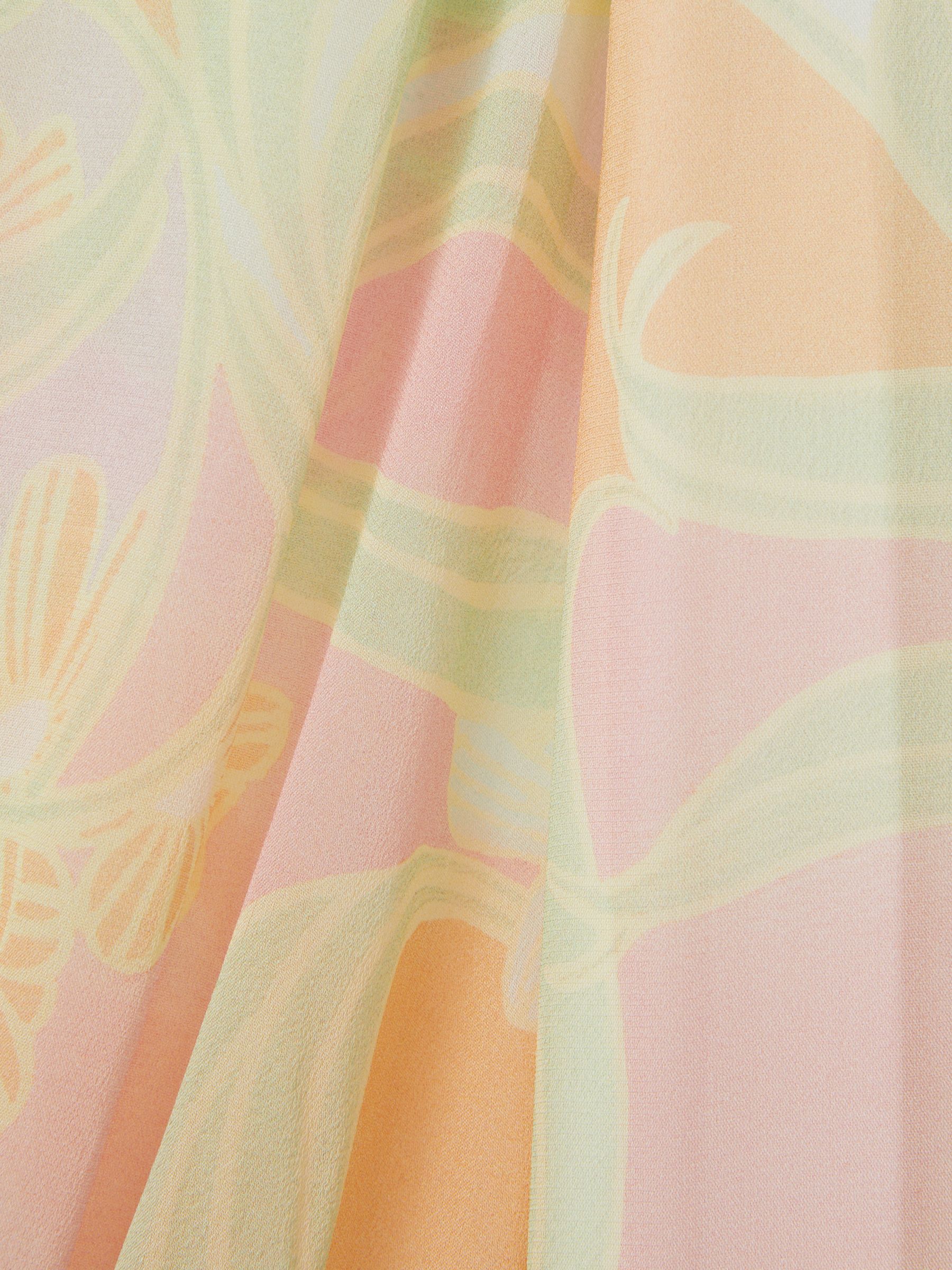 Florere Multi Florere Sheer Asymmetric Midi Dress - Image 5 of 5