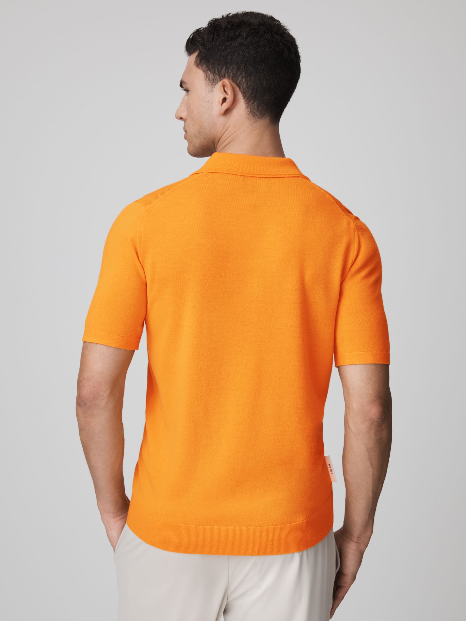 McLaren F1 Merino Wool Polo Shirt in Papaya - Image 5 of 8