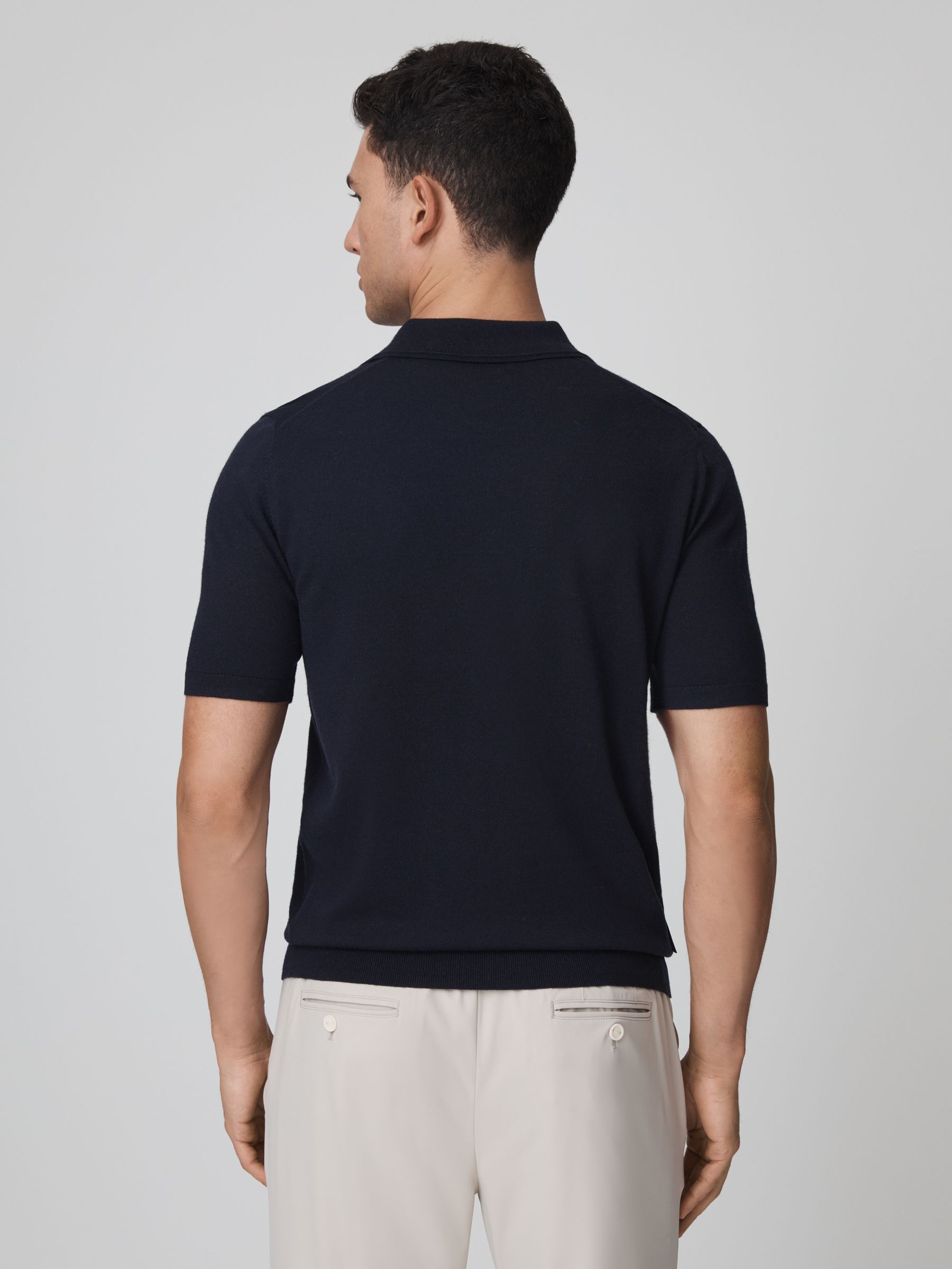 McLaren F1 Merino Wool Polo Shirt in Navy - Image 5 of 8