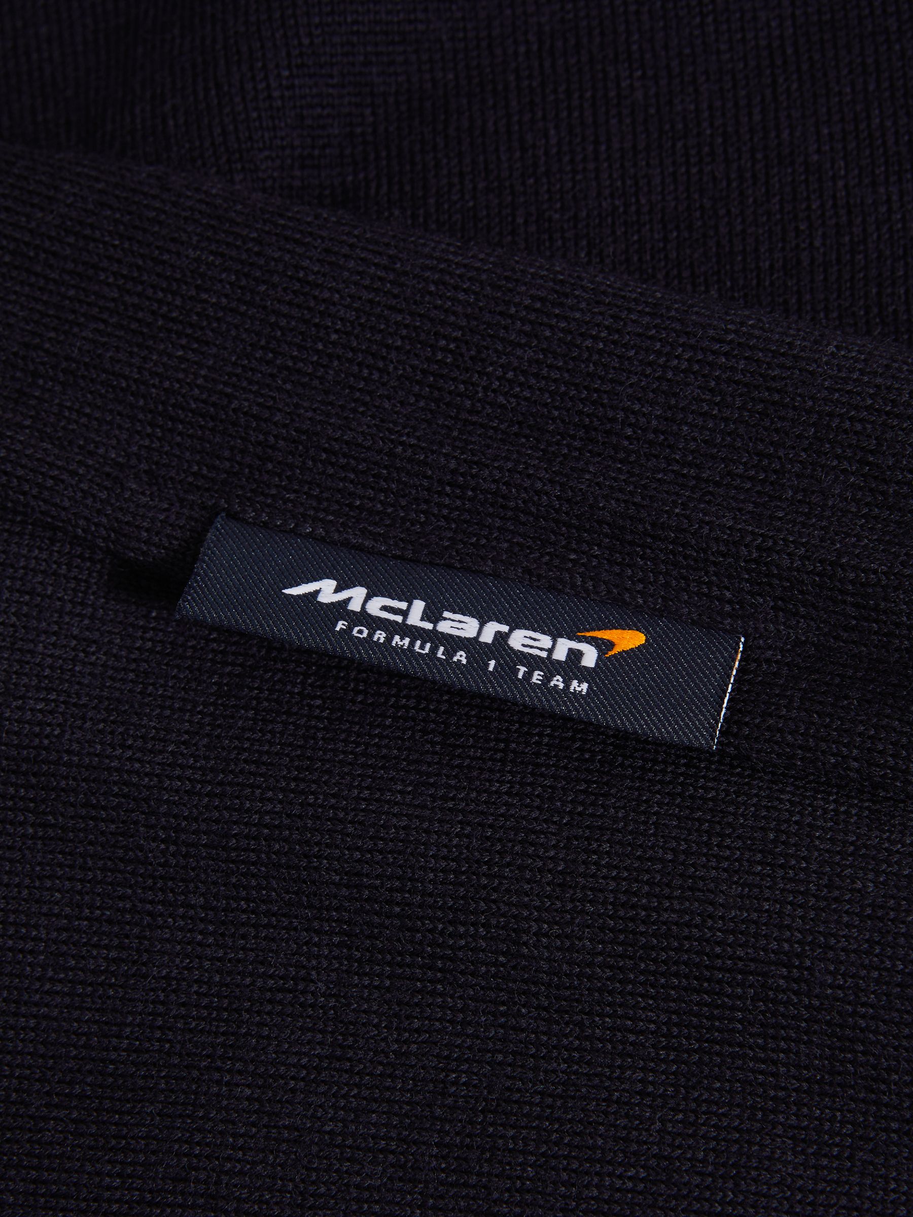 McLaren F1 Merino Wool Polo Shirt in Navy - Image 8 of 8