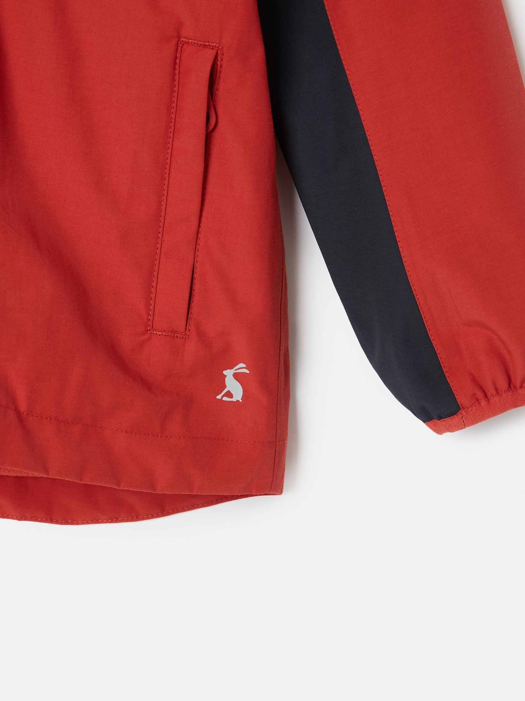 Kids' Ayston Orange Colourblock Waterproof Fleece Lined Raincoat - Image 3 of 5
