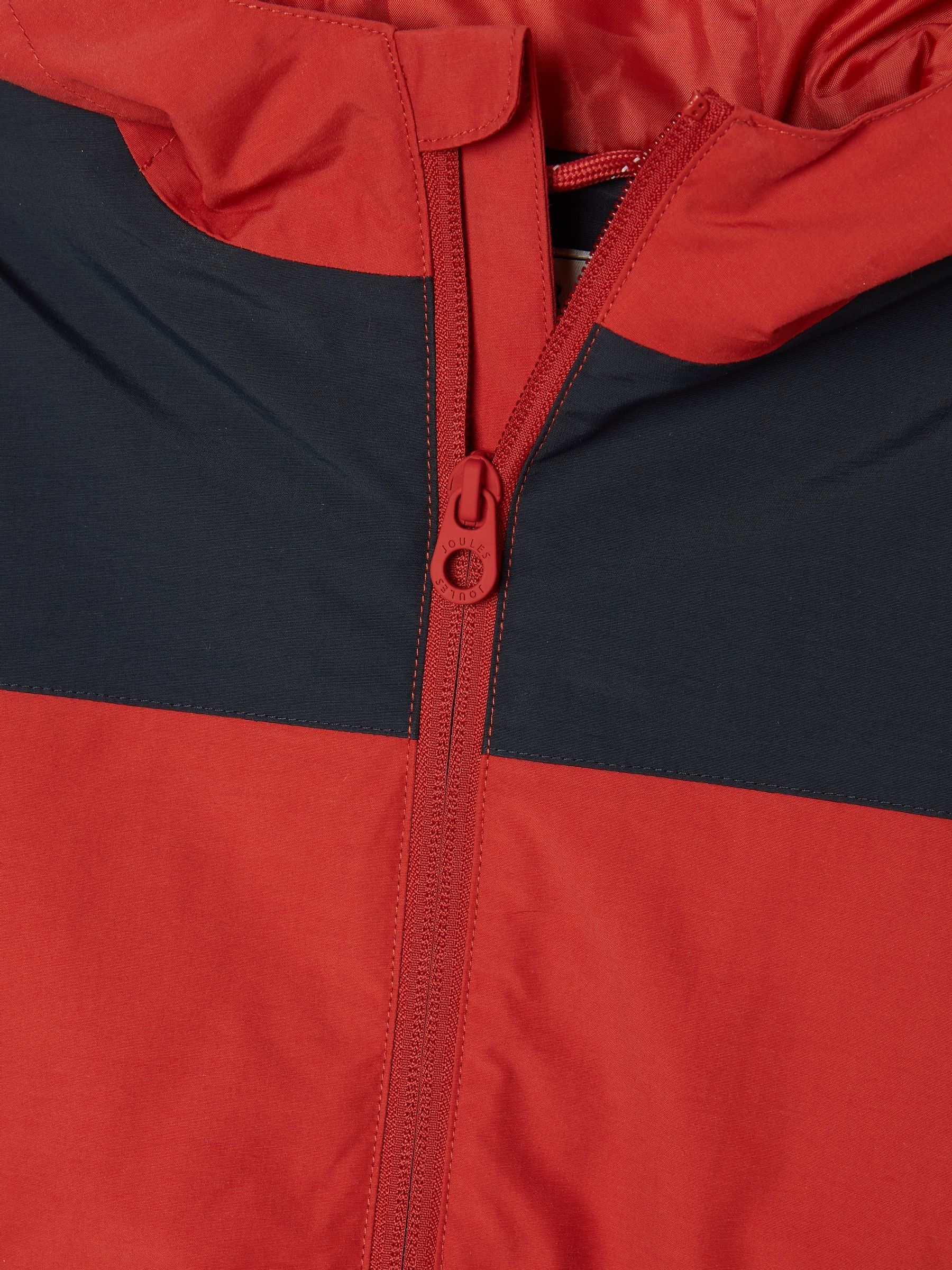 Kids' Ayston Orange Colourblock Waterproof Fleece Lined Raincoat - Image 4 of 5