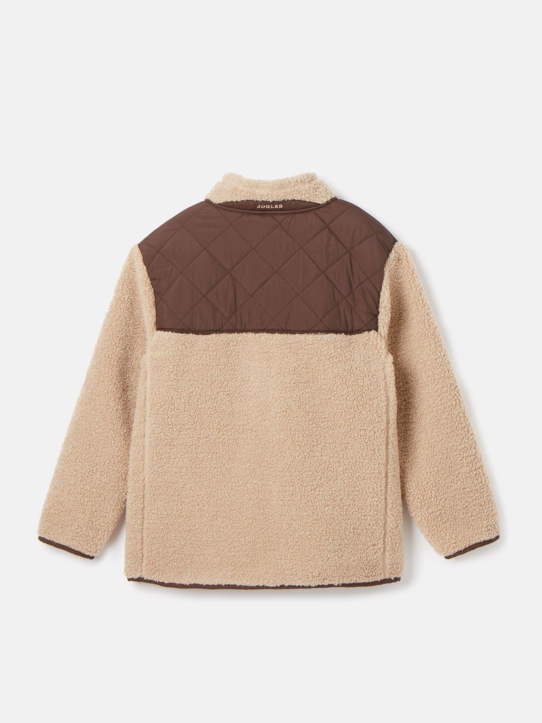 Kids' Eddington Brown & Natural Zip Through Fleece Jacket - Image 3 of 6