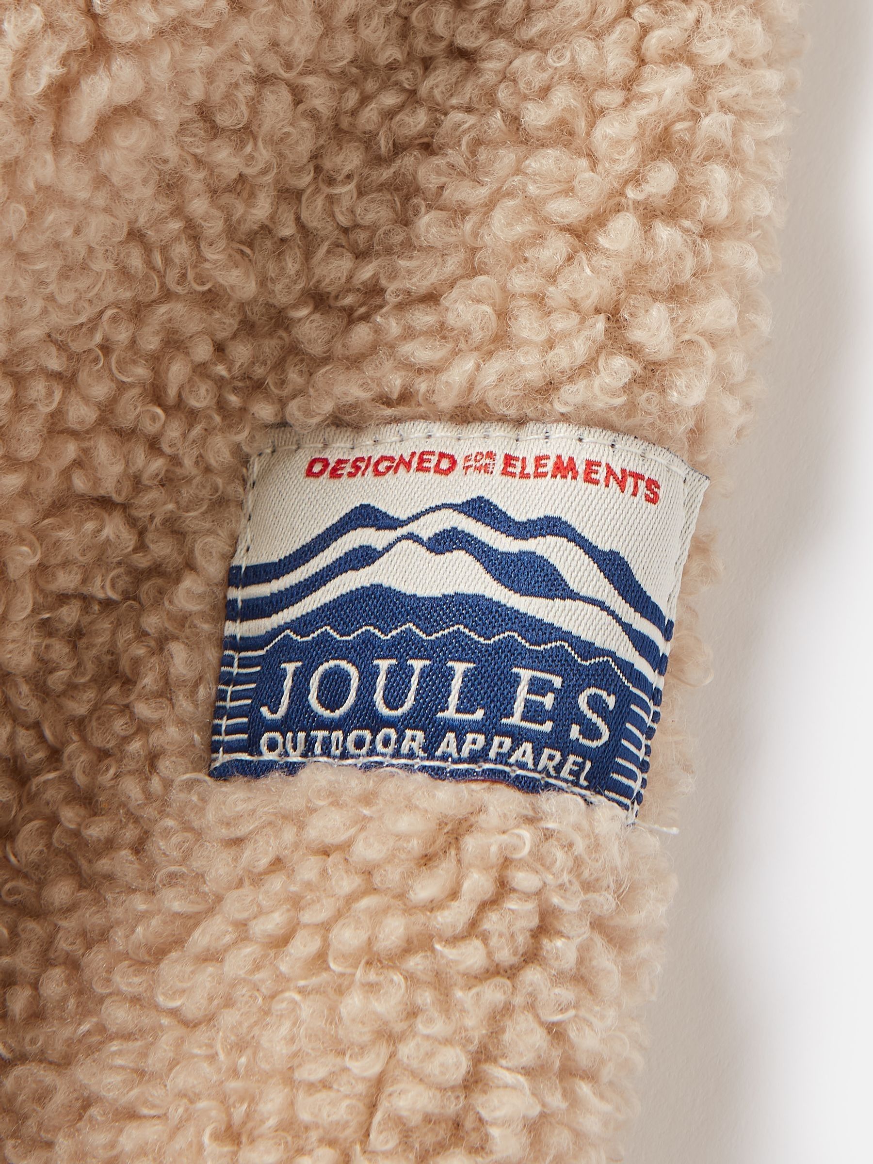 Kids' Eddington Brown & Natural Zip Through Fleece Jacket - Image 4 of 6