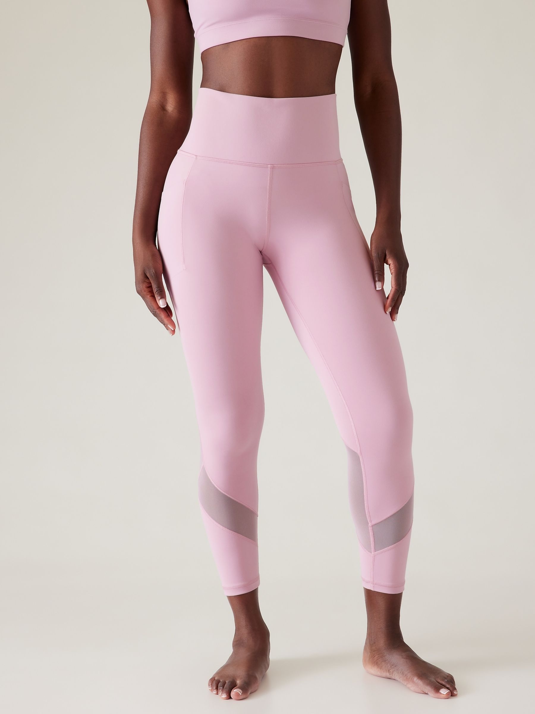 Athleta Pink Salutation Stash 7/8 Leggings - Image 1 of 5