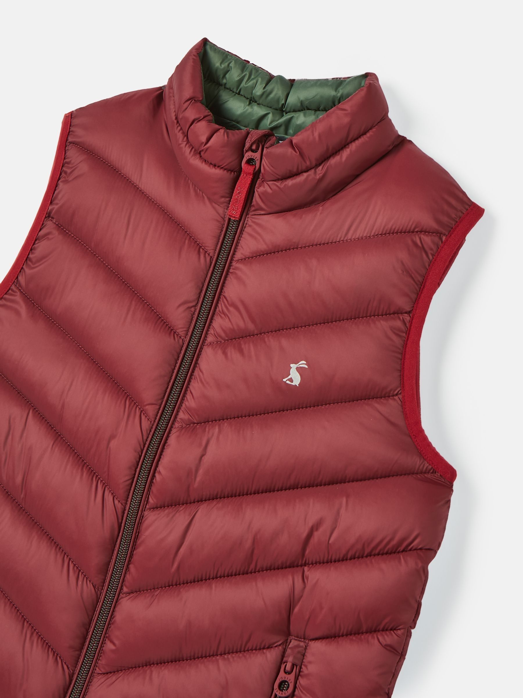 Boys' Crofton Gilet Burgundy Red Showerproof Padded Gilet - Image 3 of 4