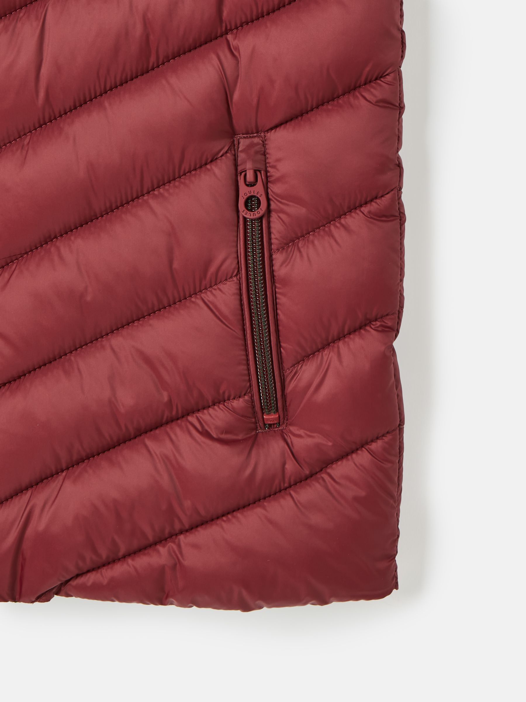 Boys' Crofton Gilet Burgundy Red Showerproof Padded Gilet - Image 4 of 4